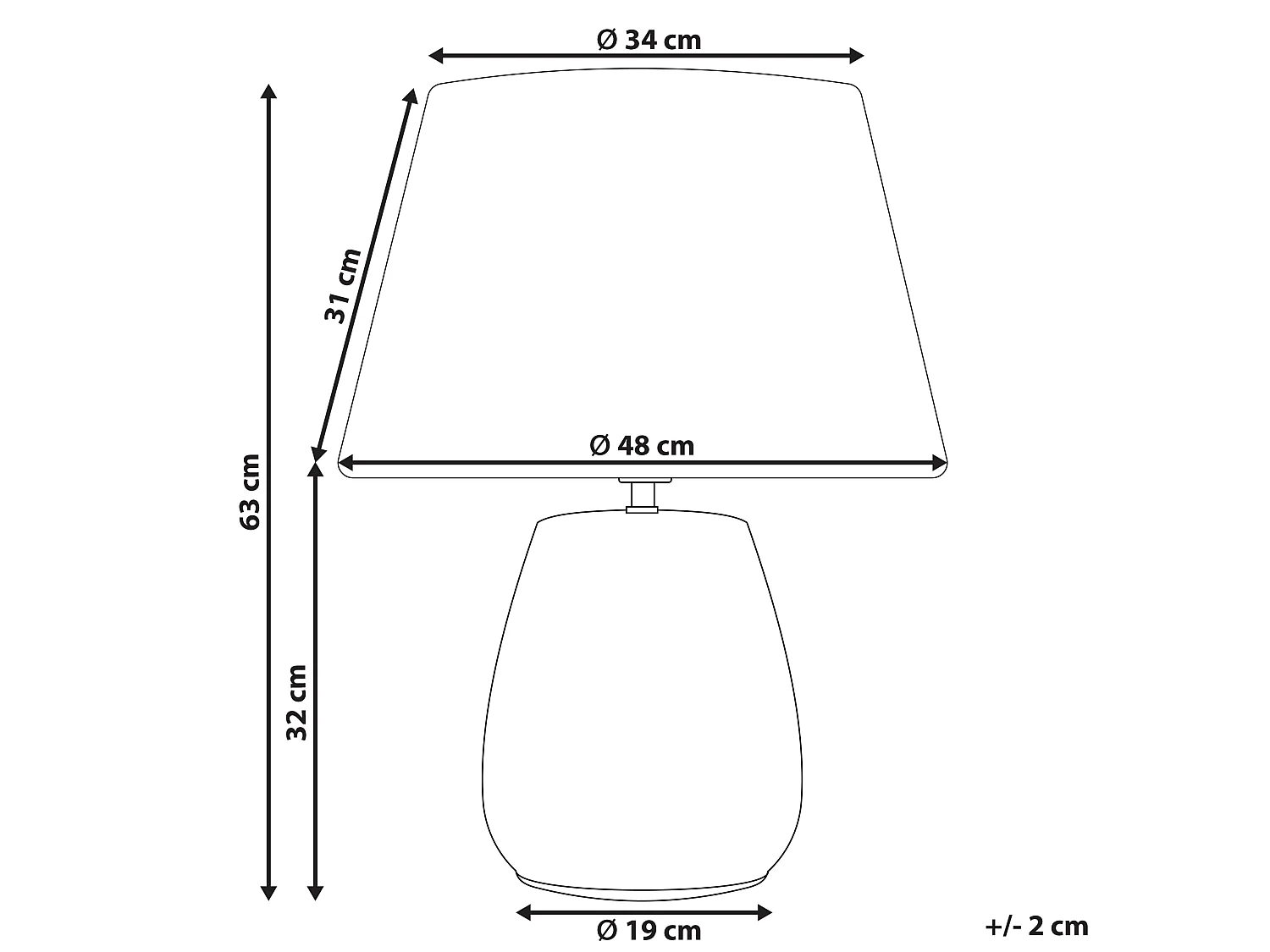 Lampa stołowa CIDRA Ceramika Kolorowy