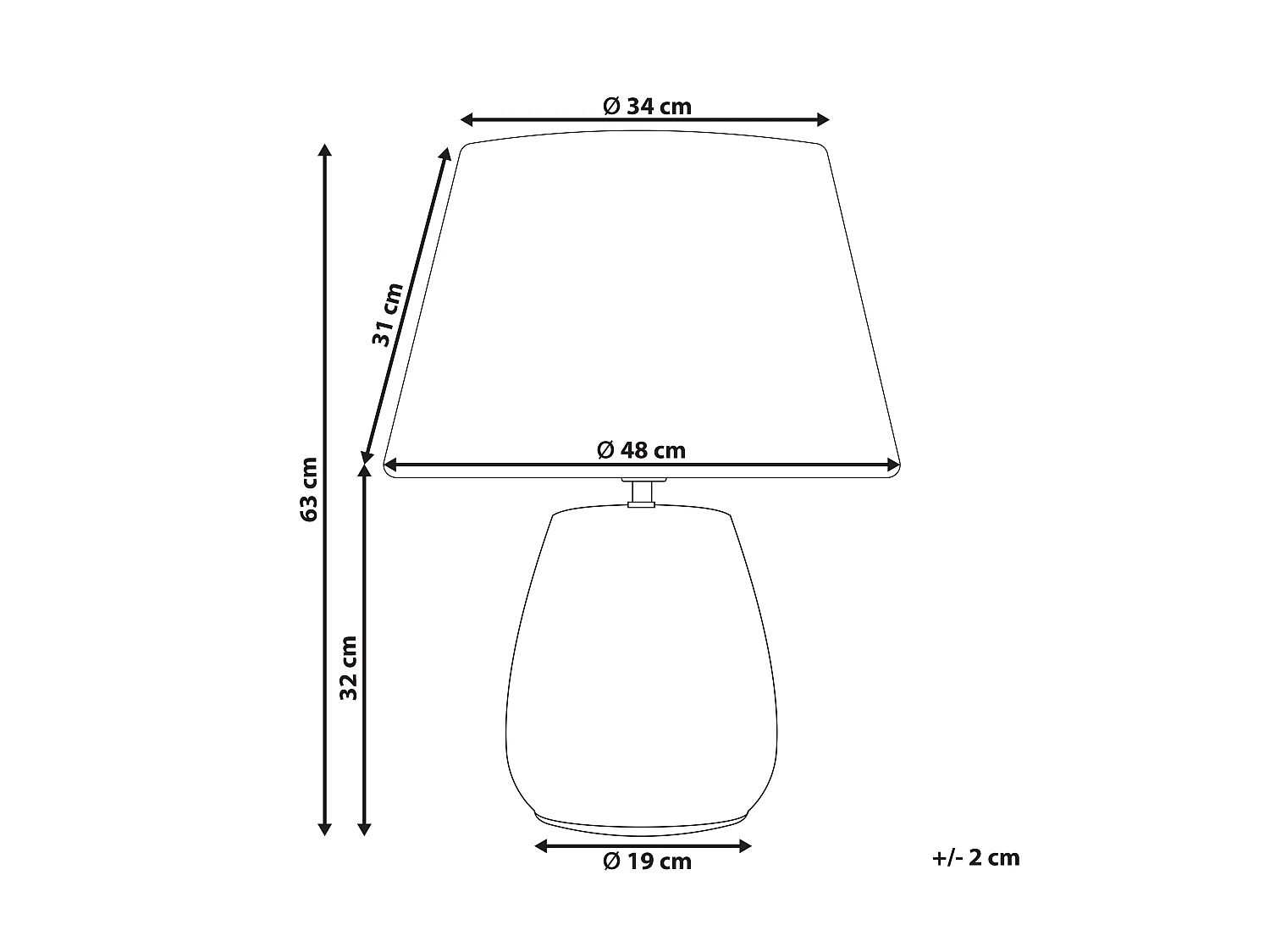 Lampe à poser CIDRA Céramique Multicolore