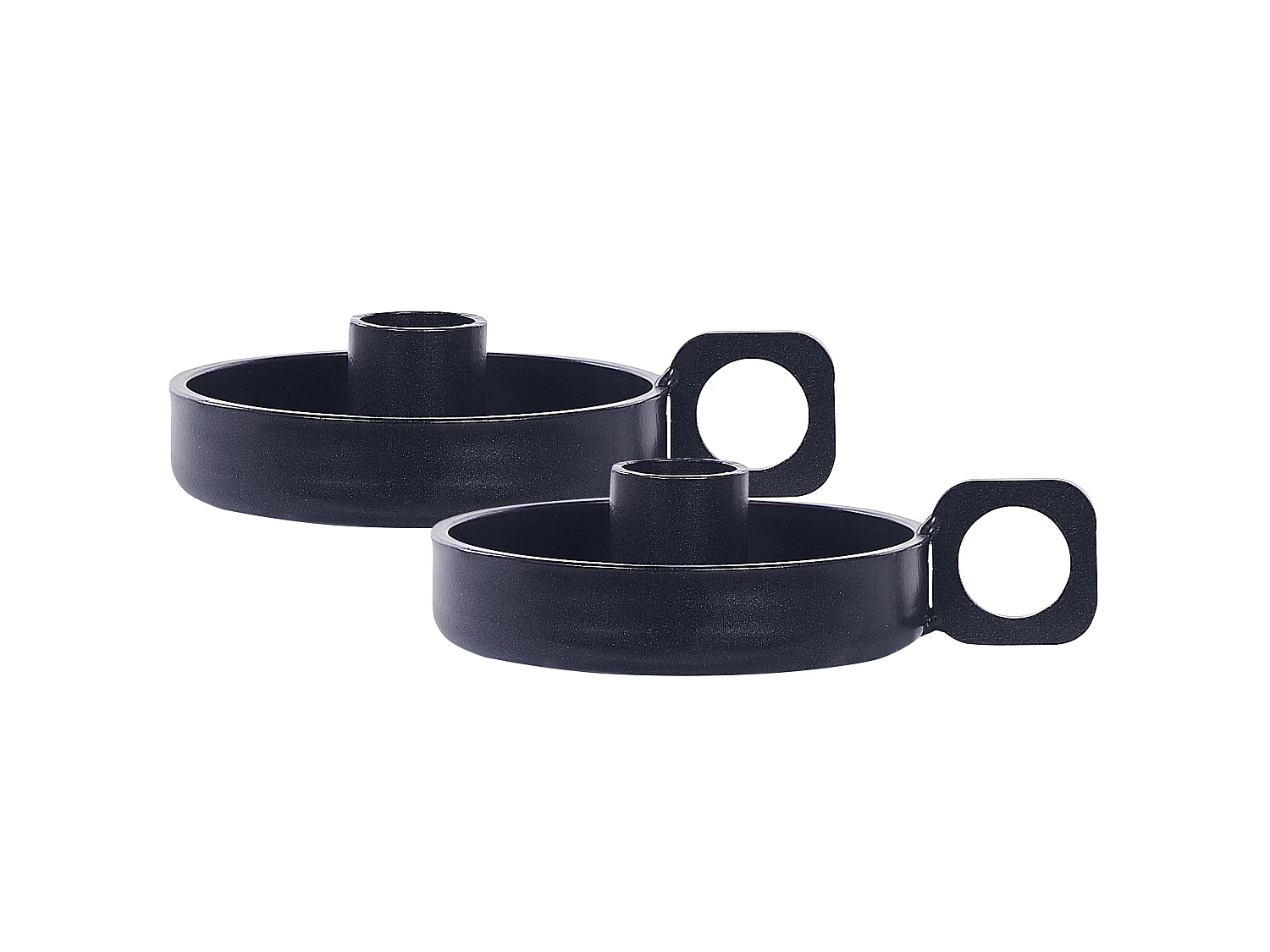 Kandelaar set van 2 ijzer zwart CHORIO