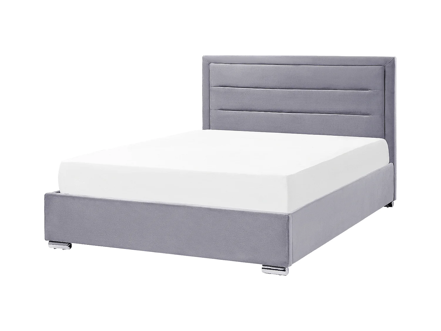 Bed met opbergruimte Fluweel ROUEN 160 x 200 cm Donkergrijs