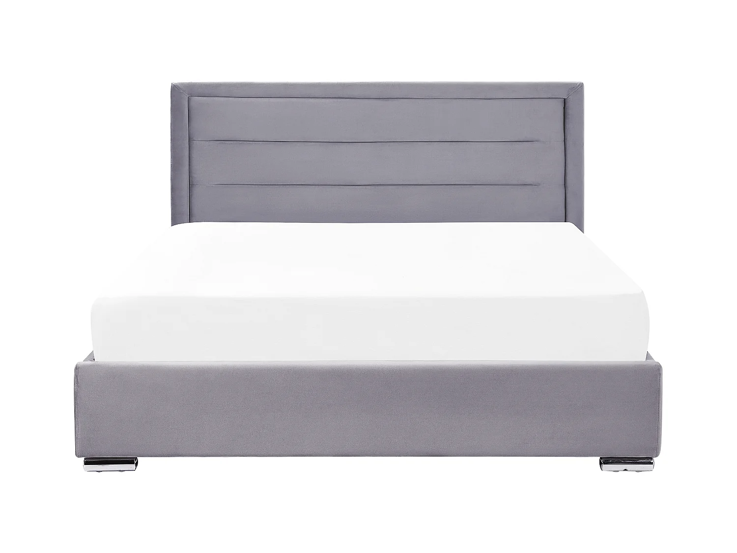 Bed met opbergruimte Fluweel ROUEN 160 x 200 cm Donkergrijs