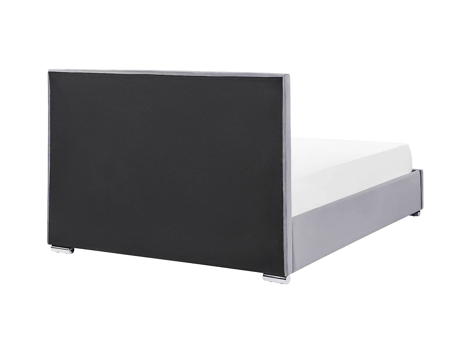 Bed met opbergruimte Fluweel ROUEN 160 x 200 cm Donkergrijs