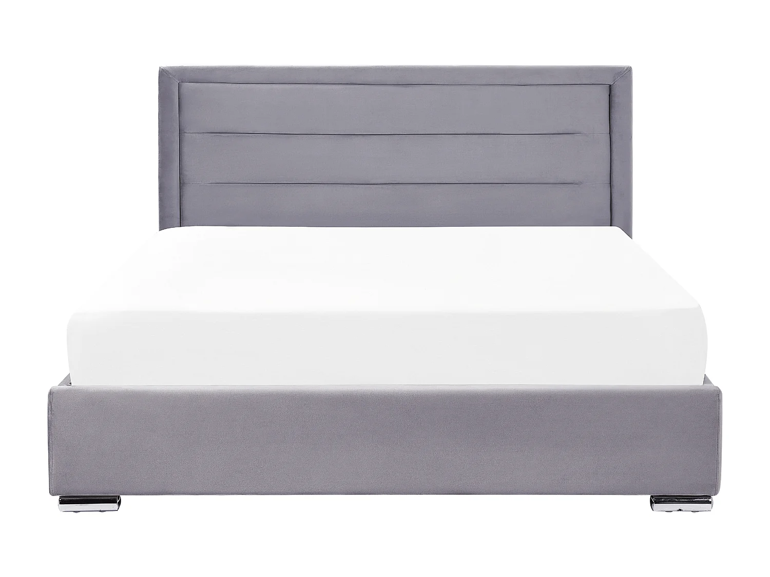 Letto contenitore Velluto ROUEN 160 x 200 cm Grigio scuro