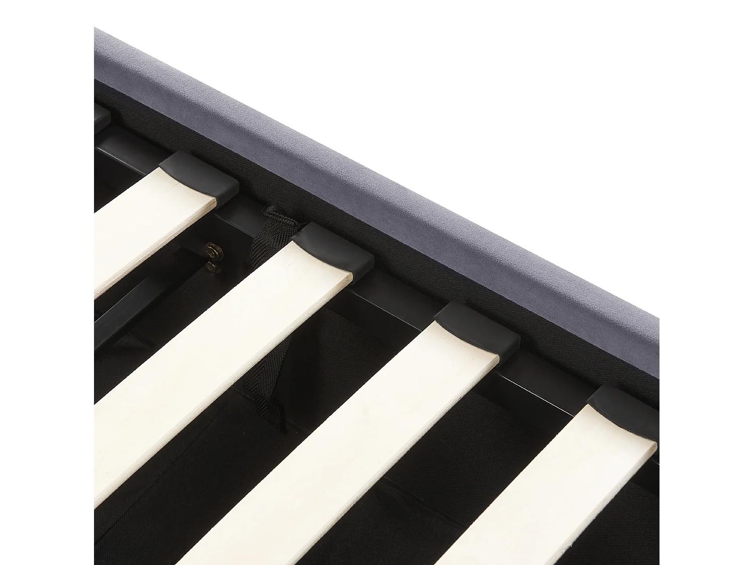 Polsterbett Samtstoff grau 180 x 200 cm mit Stauraum moderner Stil Rouen