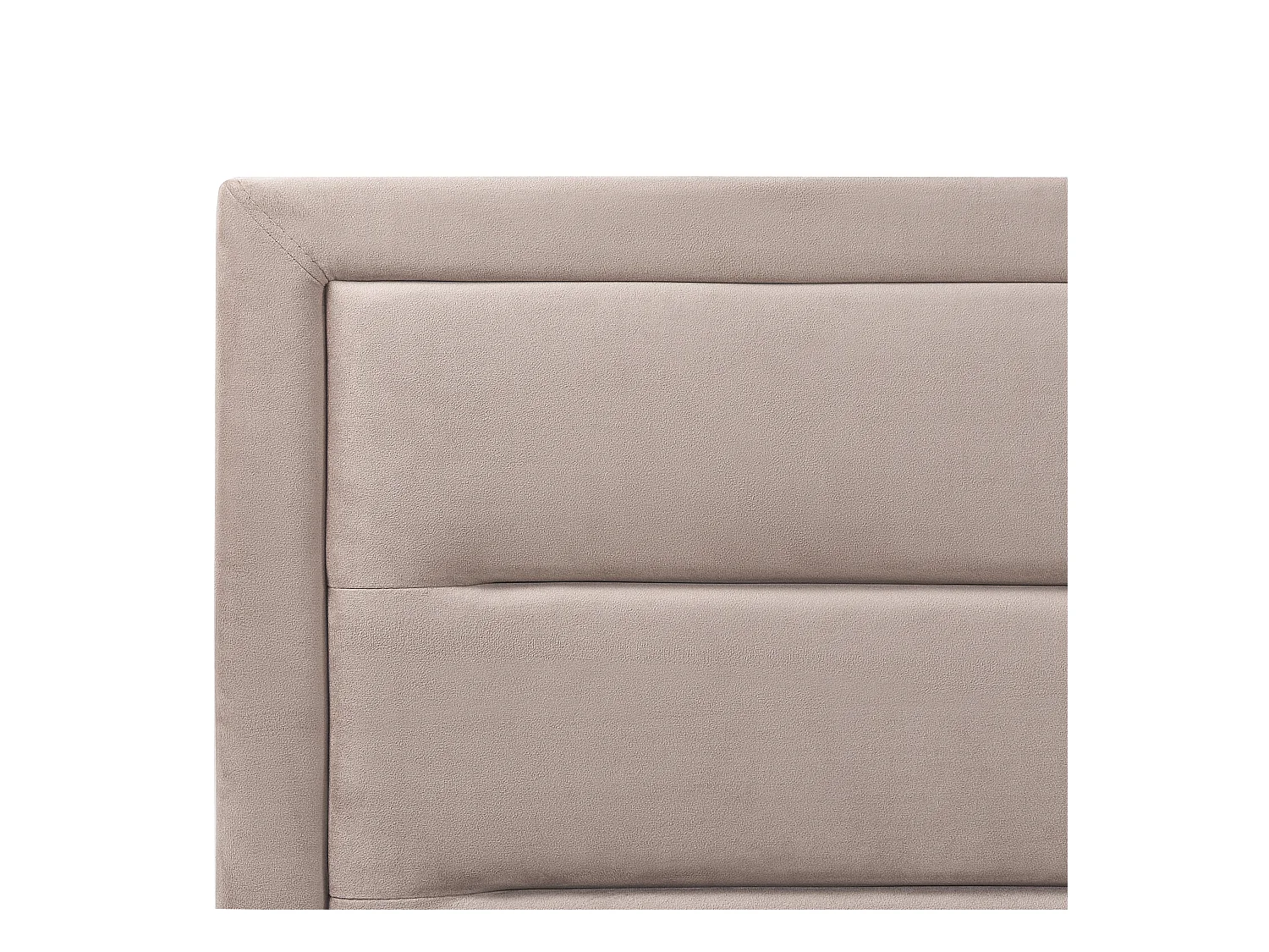 Lit ottoman Velours ROUEN 180 x 200 cm Taupe