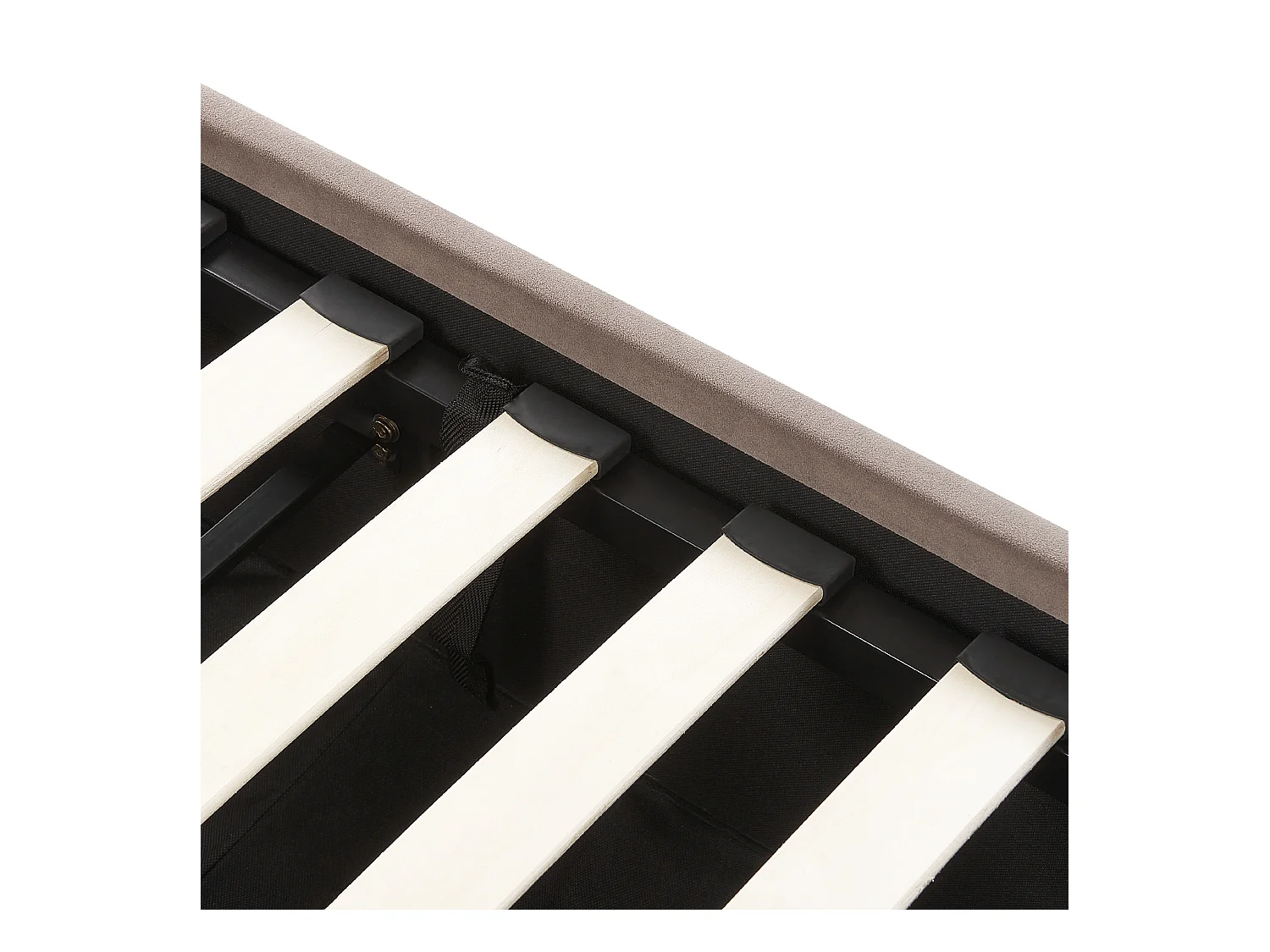 Lit ottoman Velours ROUEN 180 x 200 cm Taupe