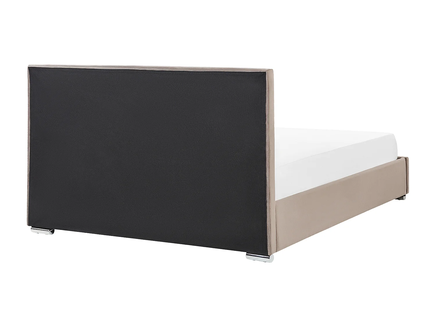 Lit ottoman Velours ROUEN 180 x 200 cm Taupe