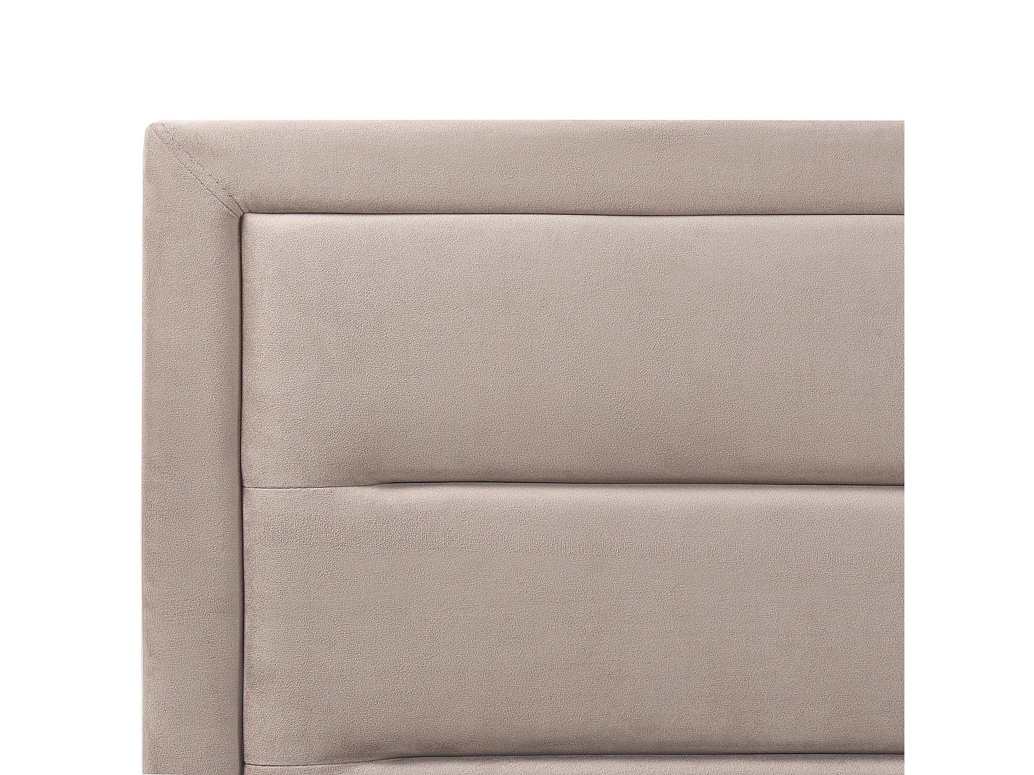 Lit ottoman Velours ROUEN 180 x 200 cm Taupe