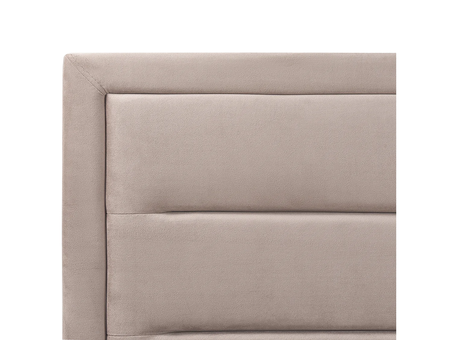 Lit ottoman Velours ROUEN 180 x 200 cm Taupe