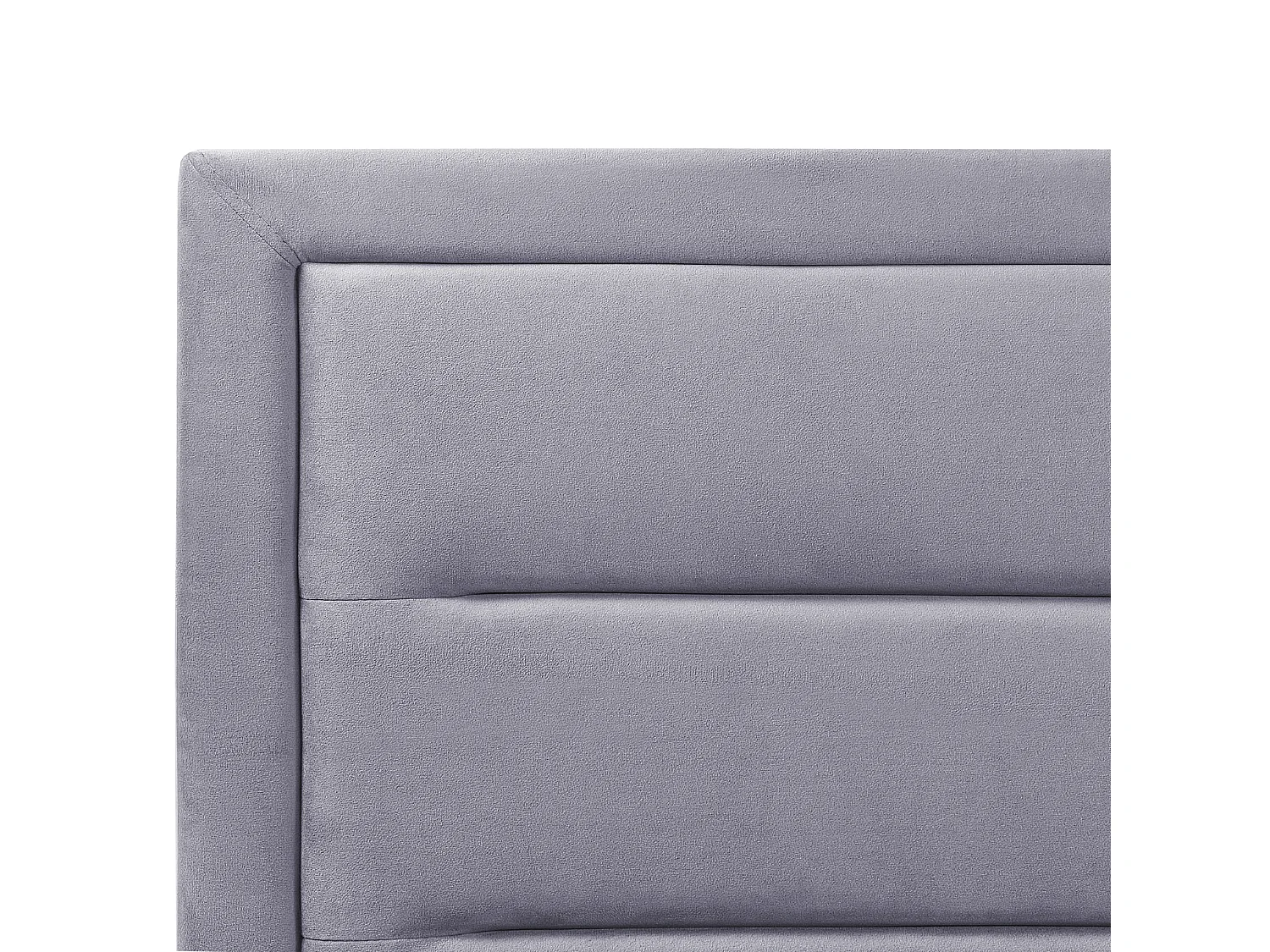 Lit ottoman Velours ROUEN 140 x 200 cm Gris foncé