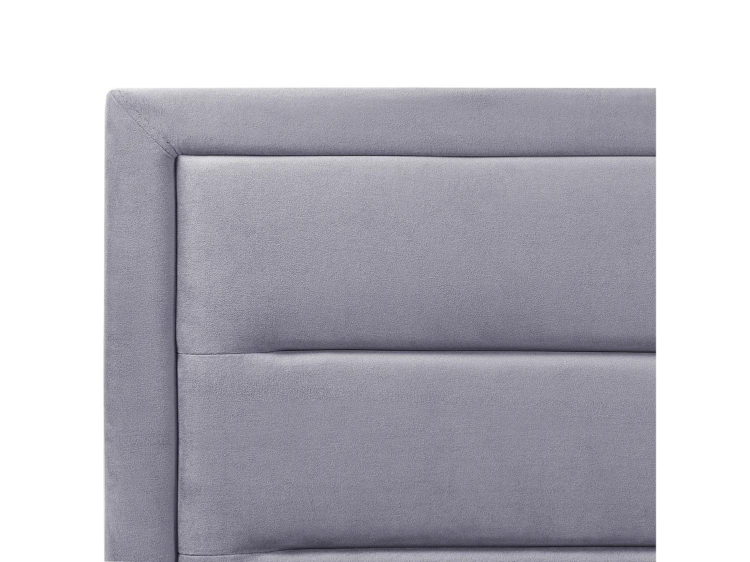 Lit ottoman Velours ROUEN 140 x 200 cm Gris foncé
