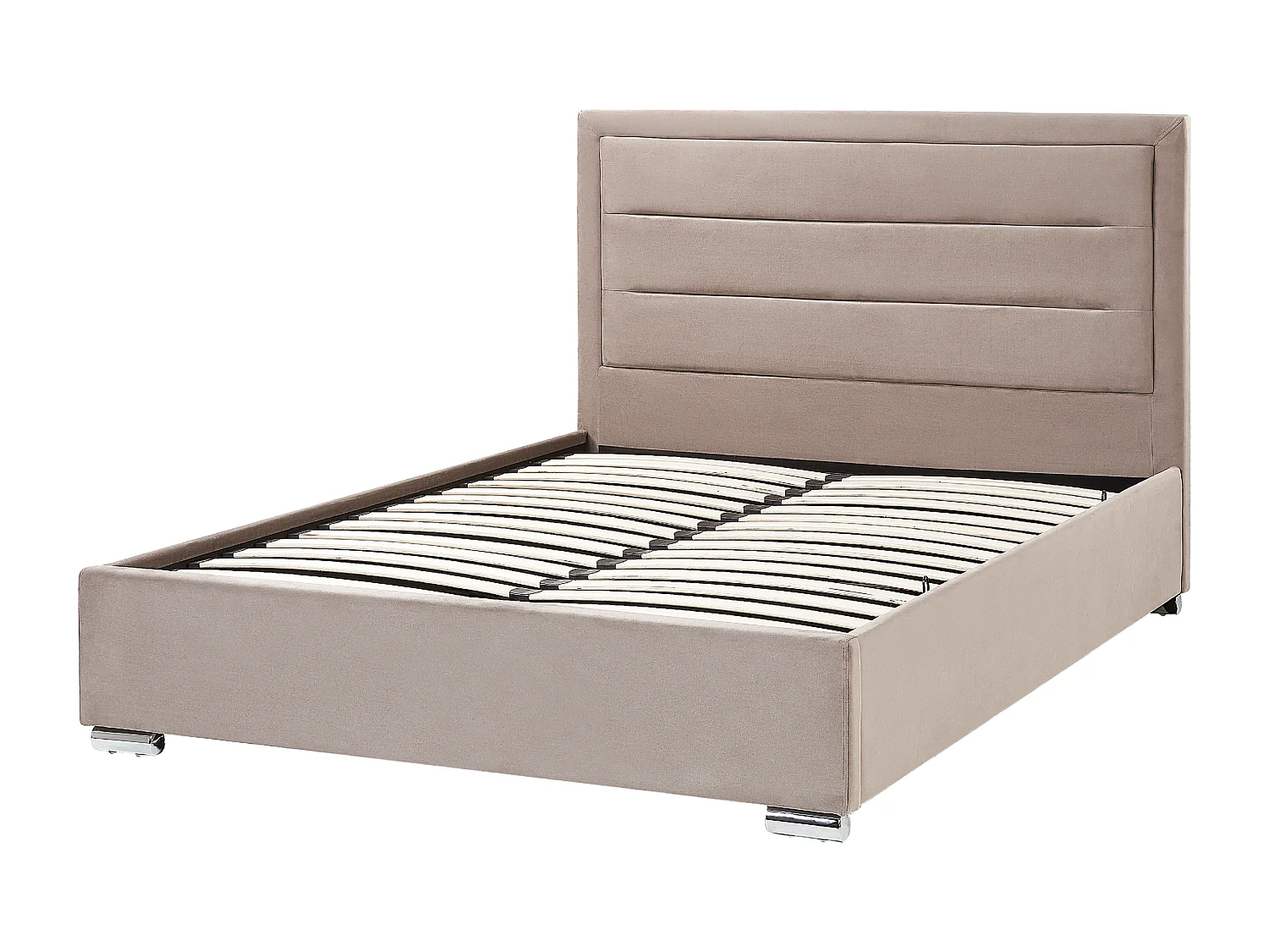 Letto contenitore Velluto ROUEN 140 x 200 cm Tortora