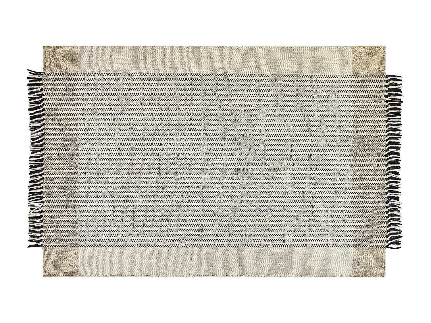 Vloerkleed wol beige/zwart 140 x 200 cm DIVARLI
