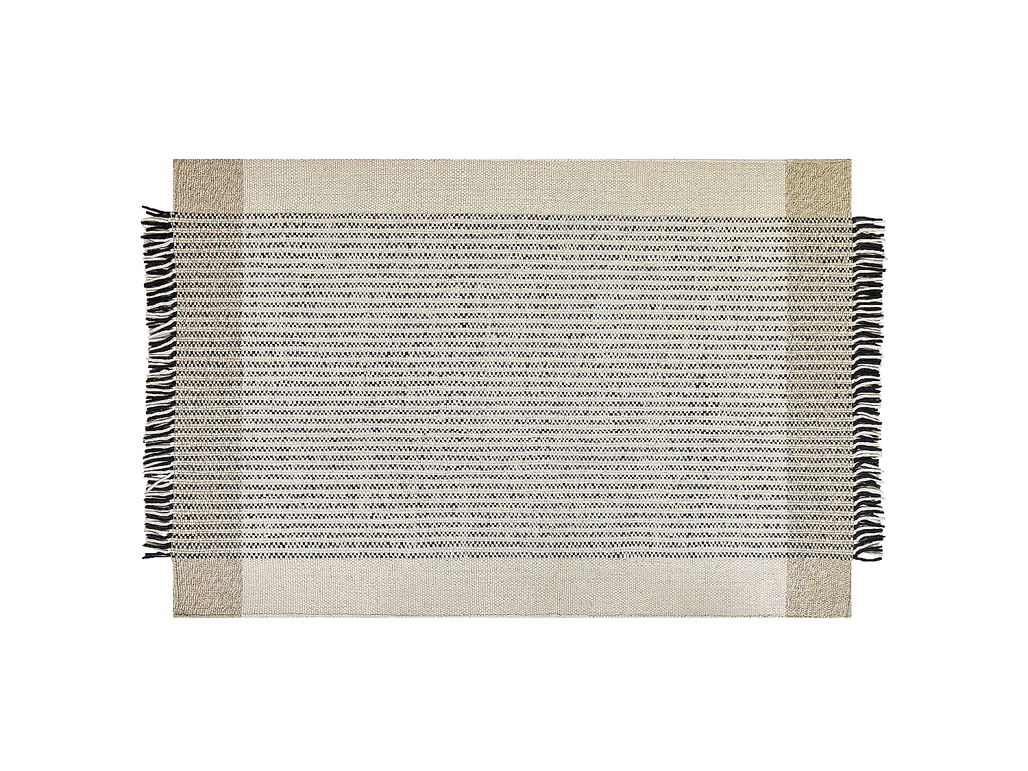 Tapis en laine beige et noir 140 x 200 cm DIVARLI