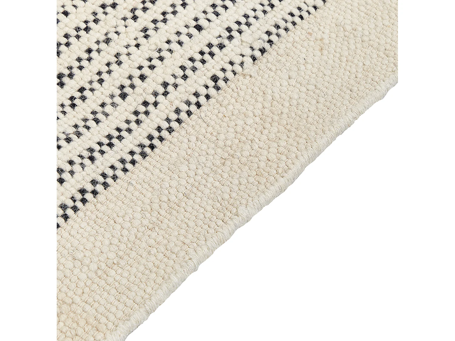 Tapis en laine beige et noir 140 x 200 cm DIVARLI