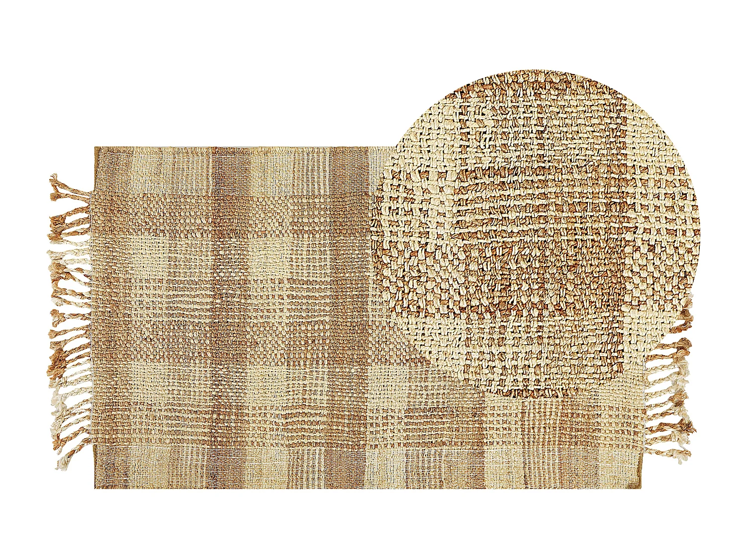 Dywan z juty 80 x 150 cm beżowy BERISSA