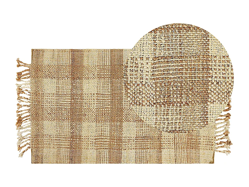 Dywan z juty 80 x 150 cm beżowy BERISSA