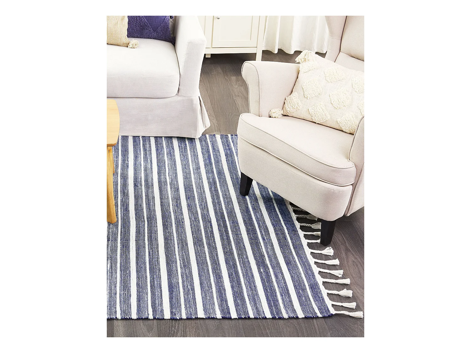 Vloerkleed synthetisch blauw 160 x 230 cm BADEMLI