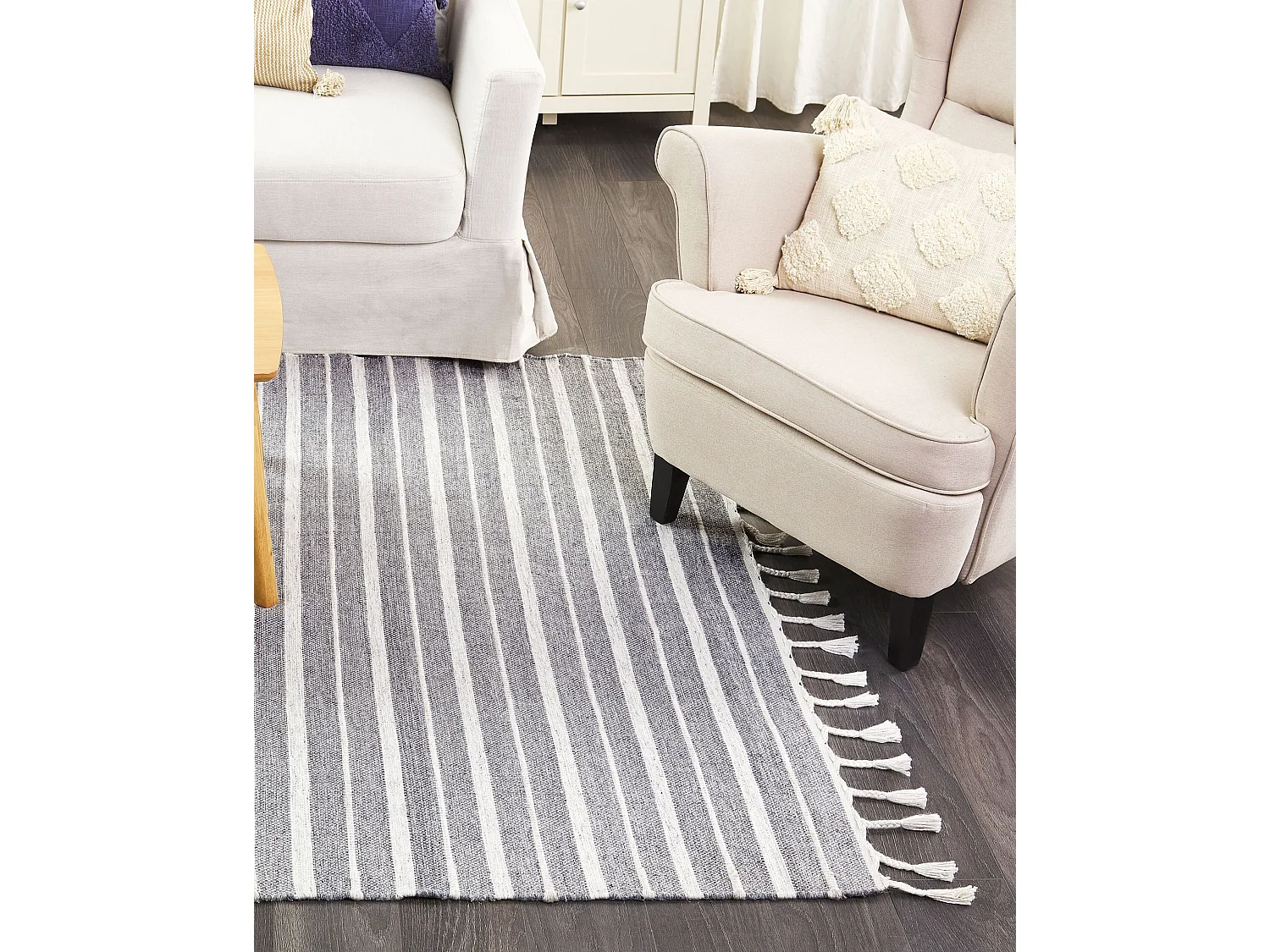 Tapis BADEMLI Gris clair 140 x 200 cm