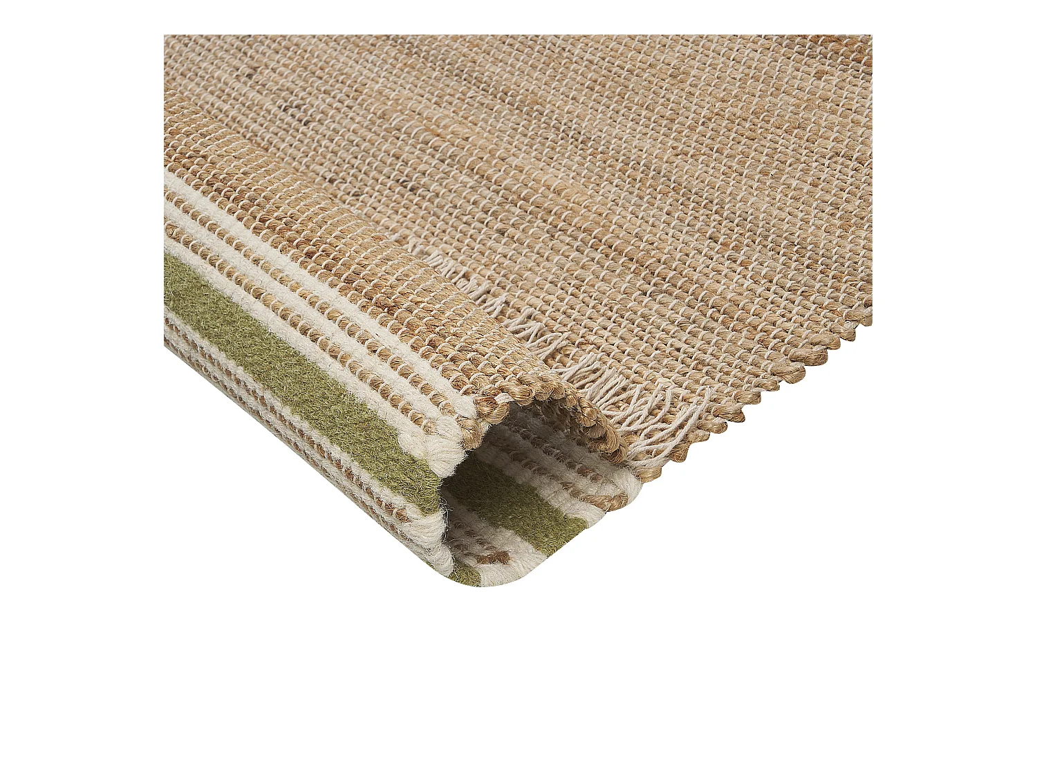 Tapis MIRZA Vert olive 160 x 230 cm Jute