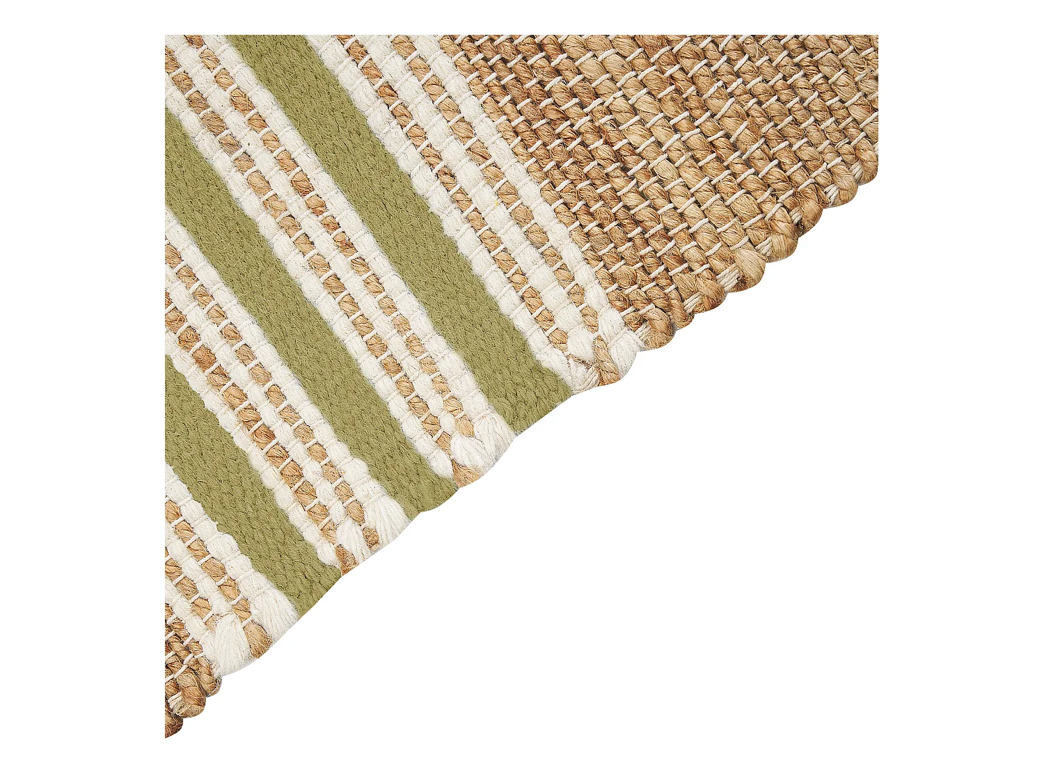 Tapis MIRZA Vert olive 160 x 230 cm Jute