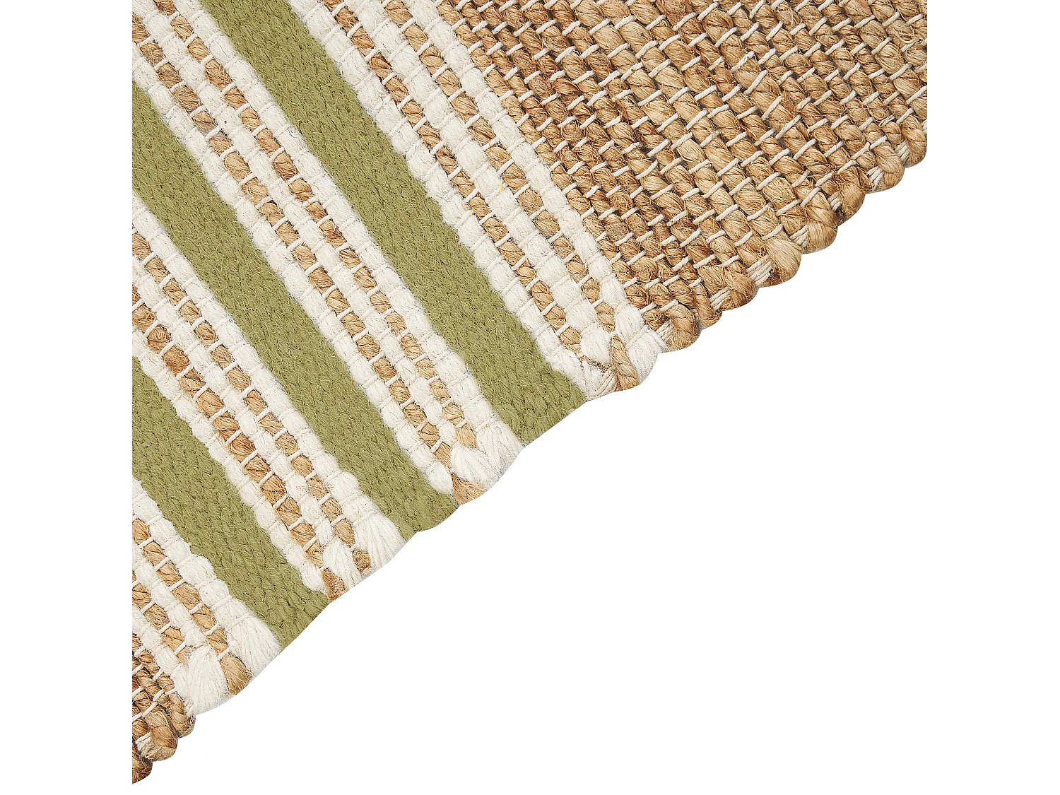 Vloerkleed MIRZA 160 x 230 cm Jute Olijfgroen