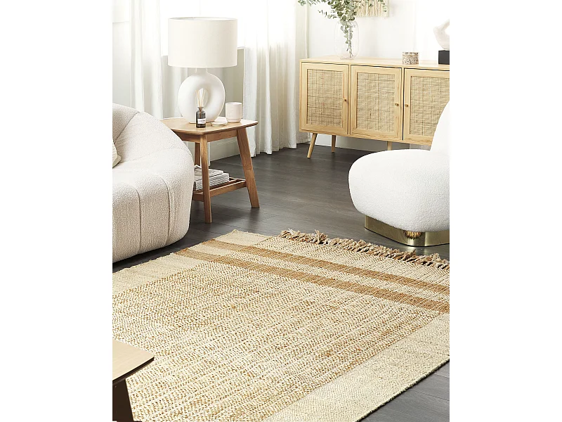 Teppich ORTAOBA 160 x 230 cm Jute Beige