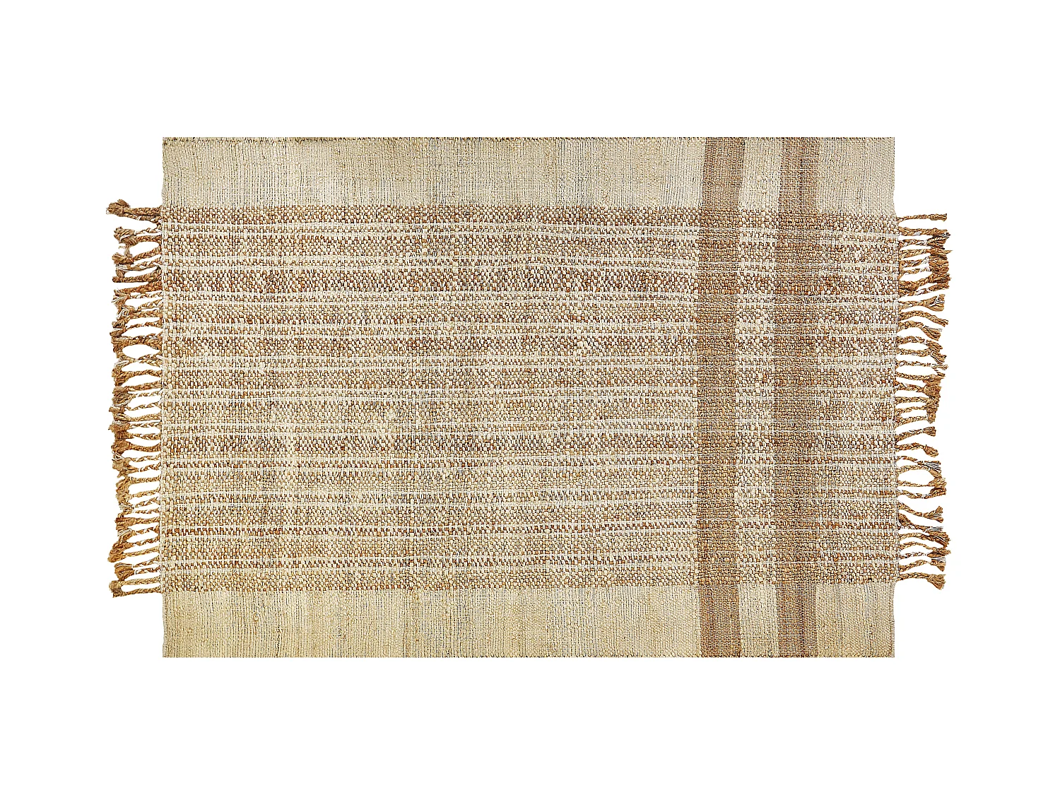Vloerkleed ORTAOBA 160 x 230 cm Jute Beige