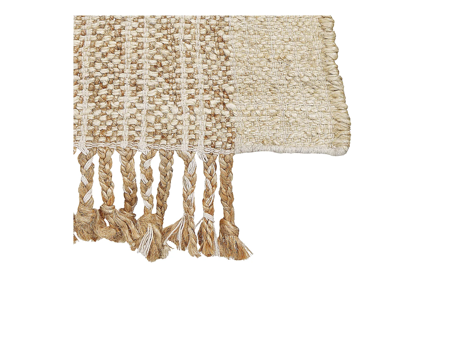 Vloerkleed ORTAOBA 160 x 230 cm Jute Beige