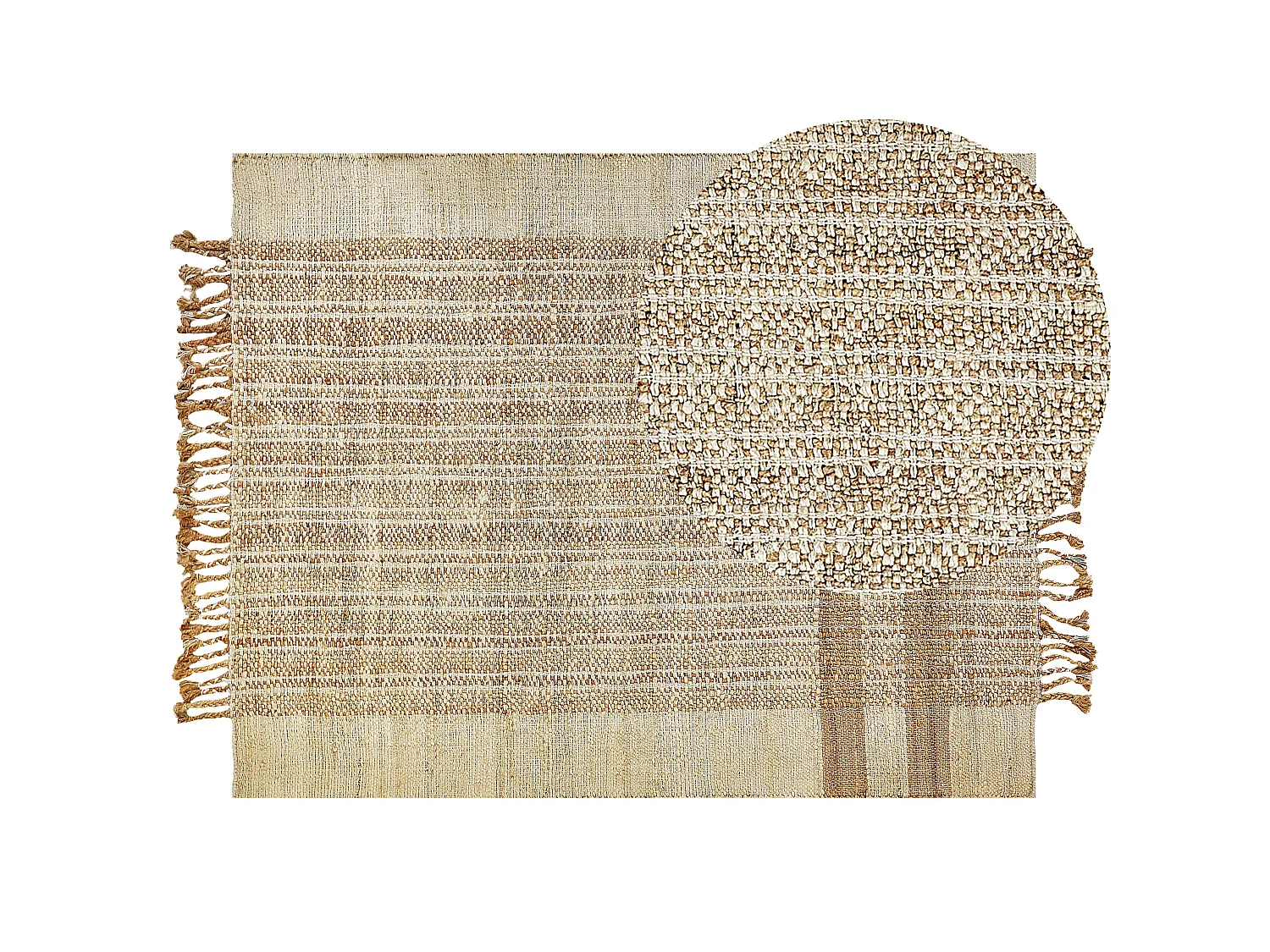 Teppich ORTAOBA 160 x 230 cm Jute Beige