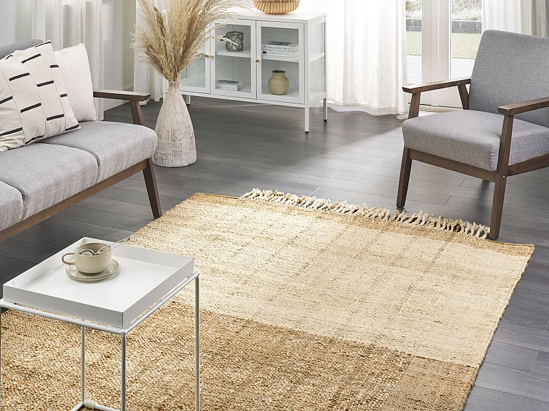 Alfombra KARKIN 160 x 230 cm Yute Beige
