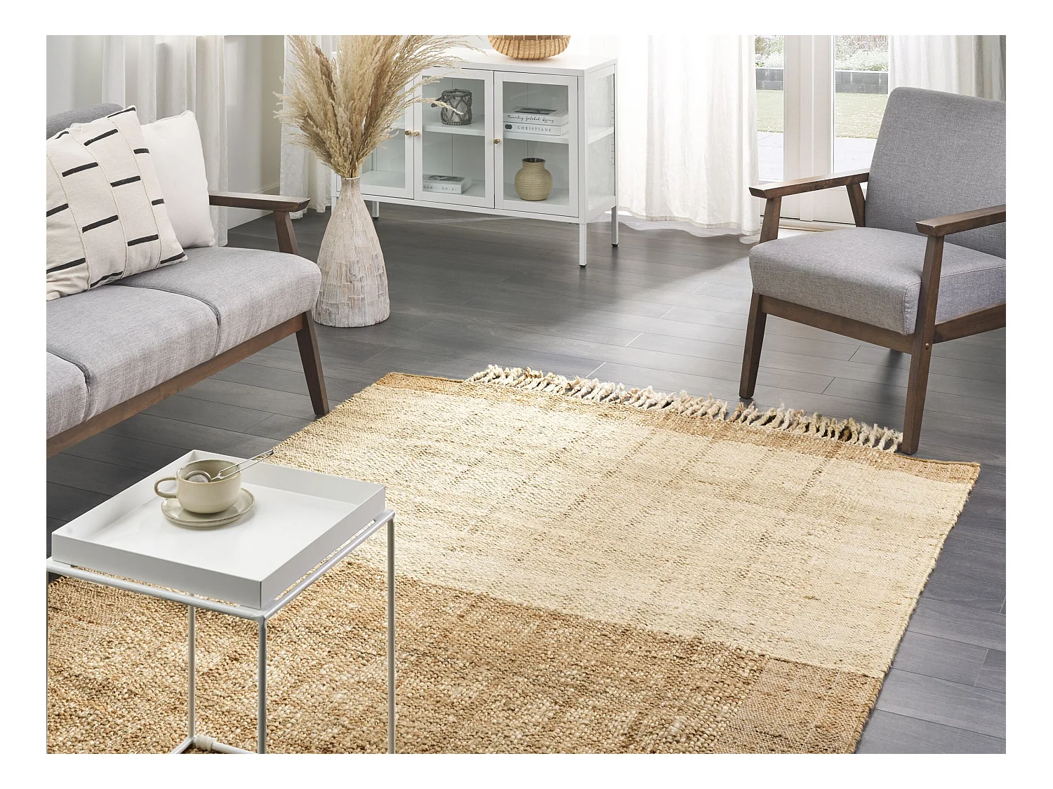 Tapis KARKIN Beige 160 x 230 cm Jute
