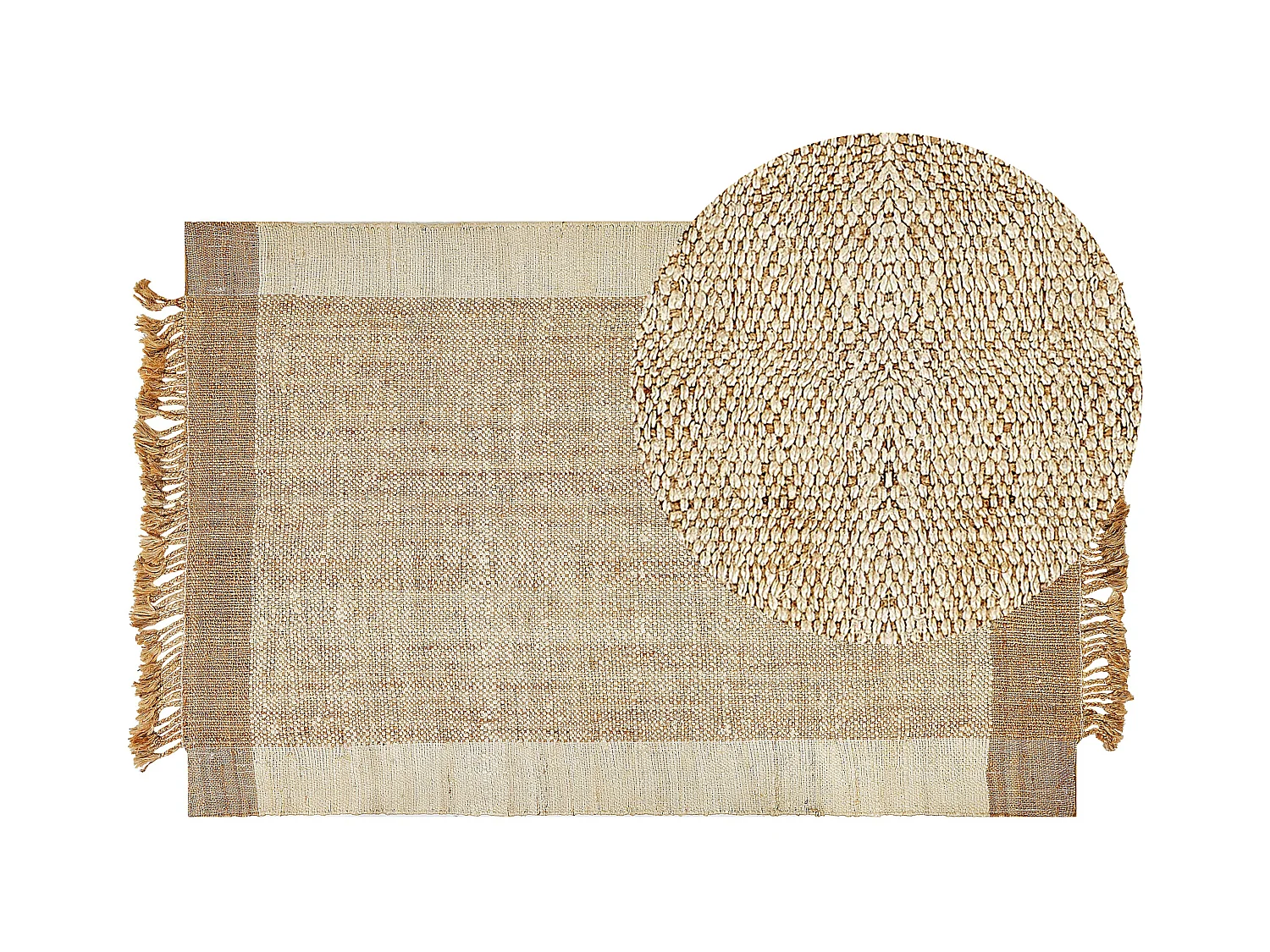 Dywan z juty 200 x 300 cm beżowy DEDEMLI