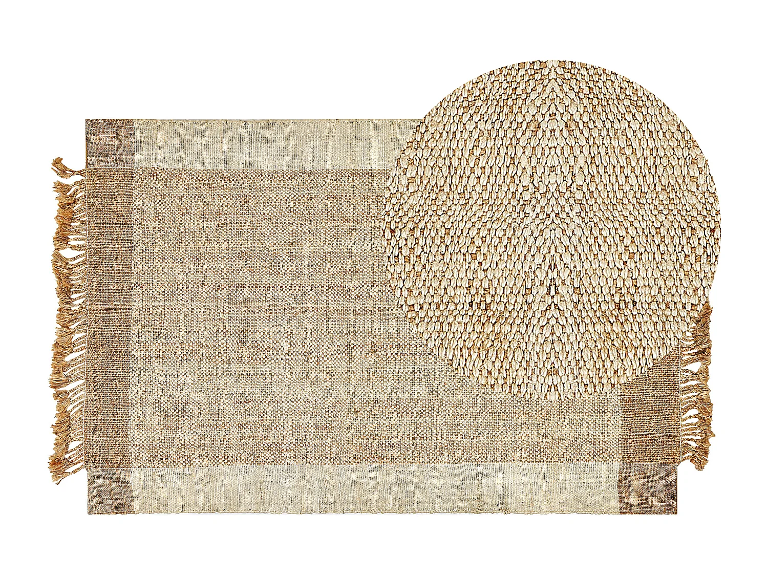 Vloerkleed DEDEMLI 200 x 300 cm Jute Beige