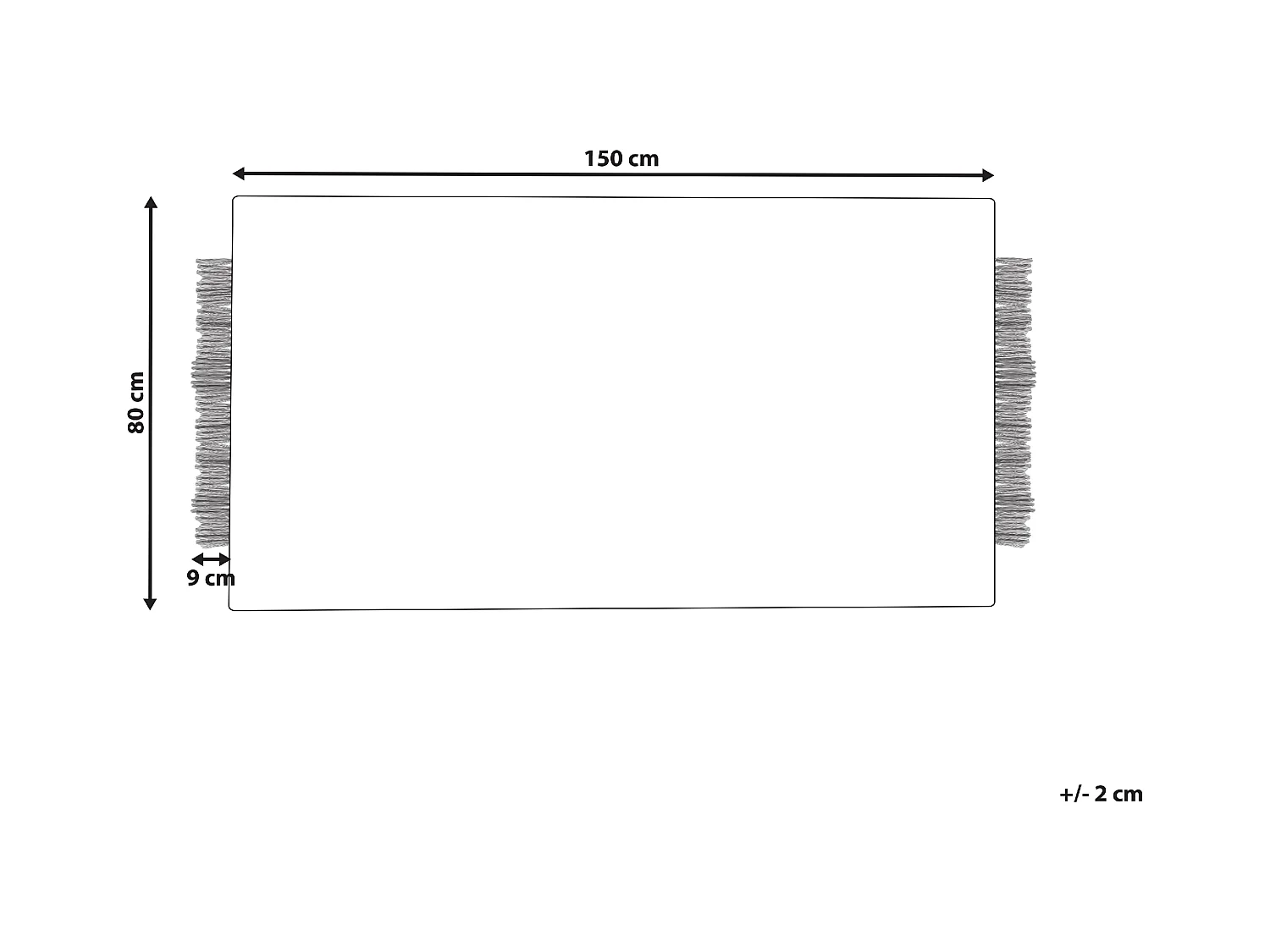 Vloerkleed KARKIN 80 x 150 cm Jute Beige