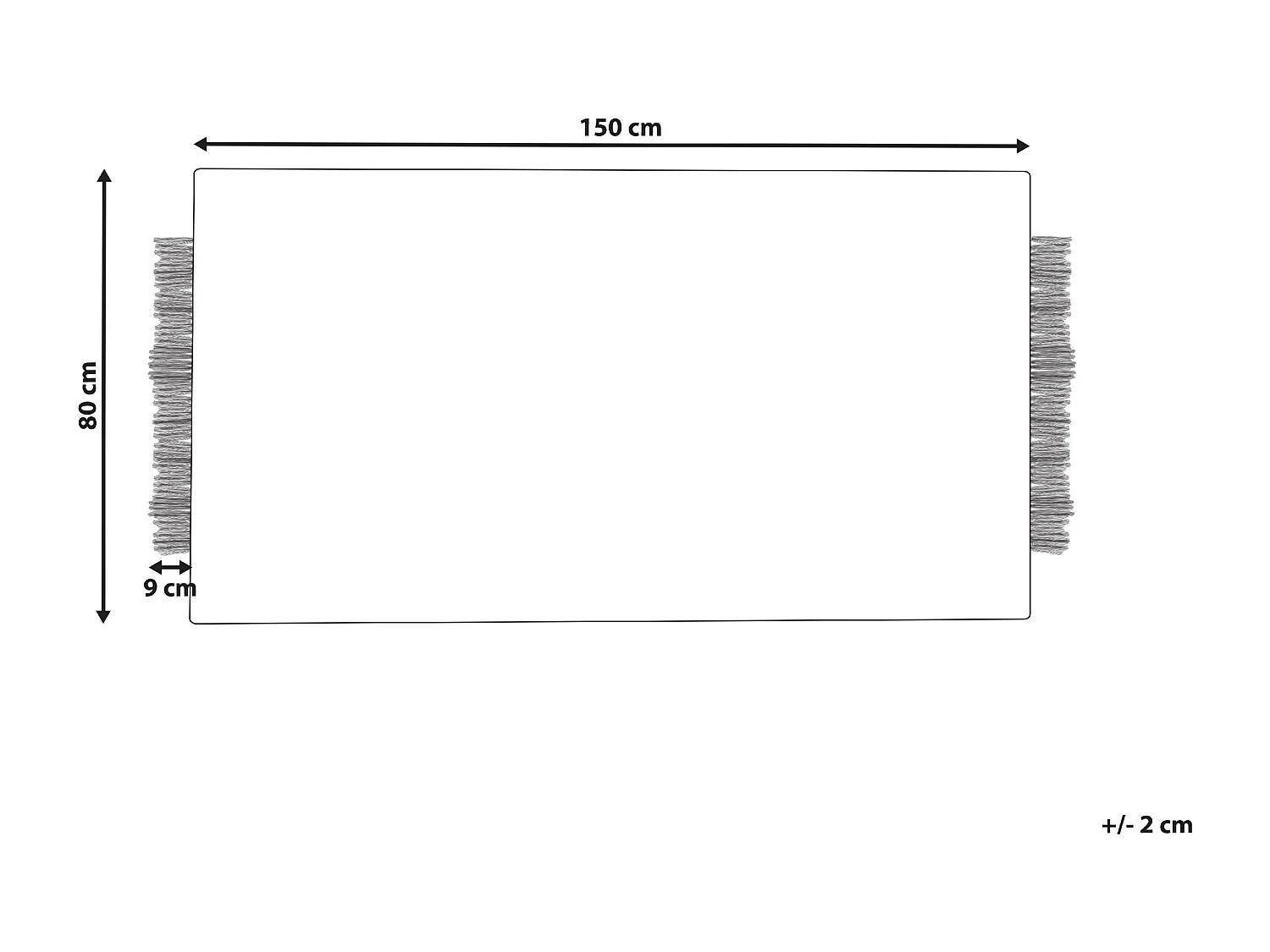 Vloerkleed KARKIN 80 x 150 cm Jute Beige