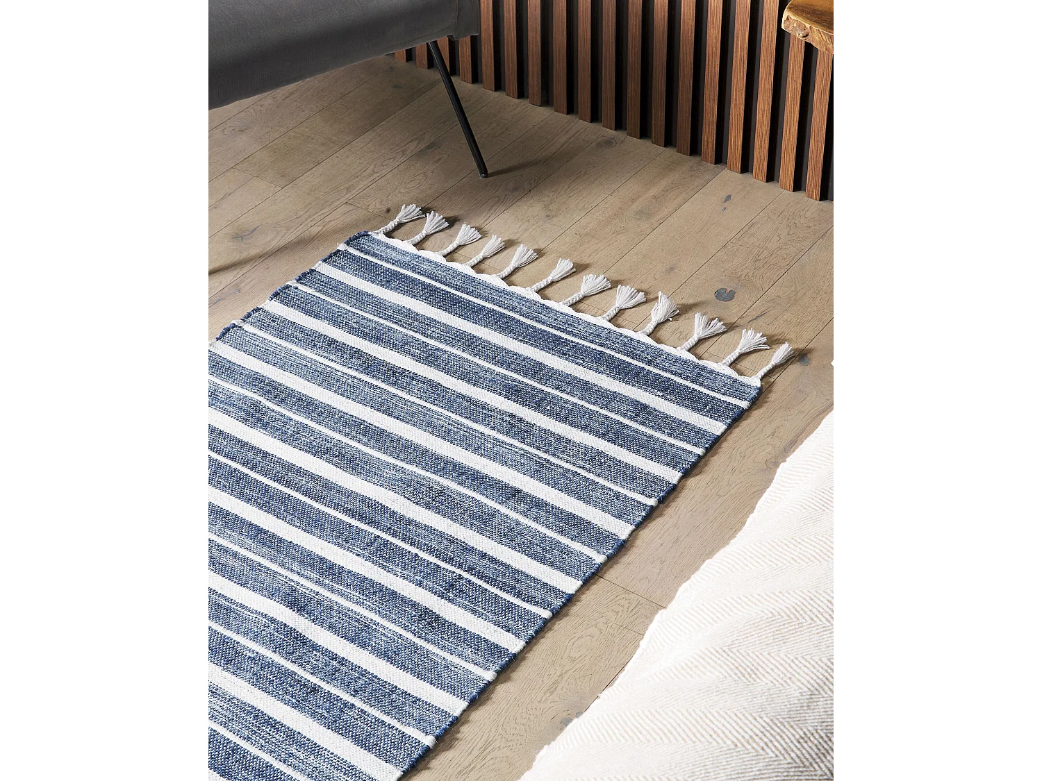 Vloerkleed synthetisch blauw 80 x 150 cm BADEMLI