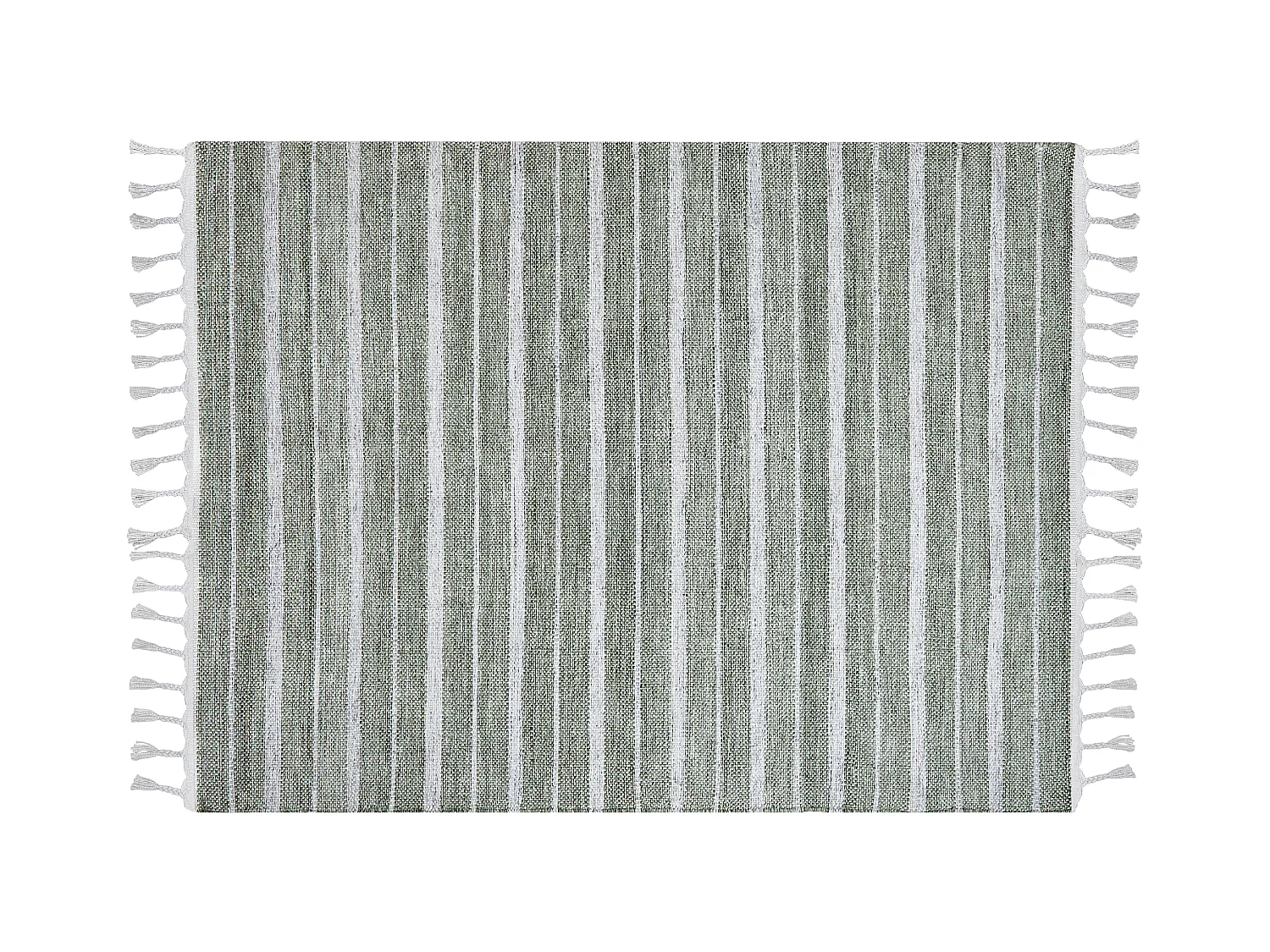 Tappeto verde scuro e bianco 140 x 200 cm BADEMLI