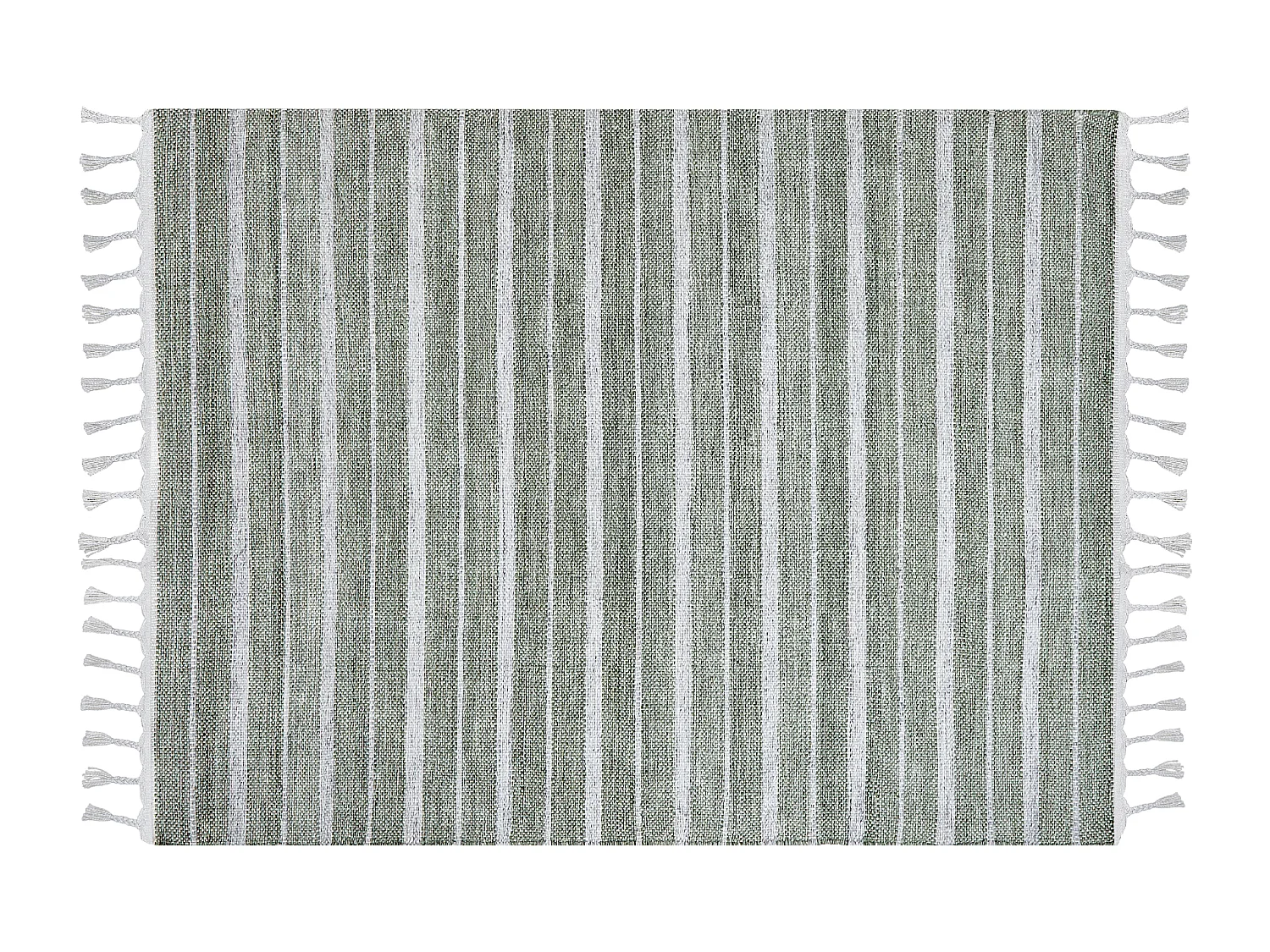 Tappeto verde scuro e bianco 140 x 200 cm BADEMLI