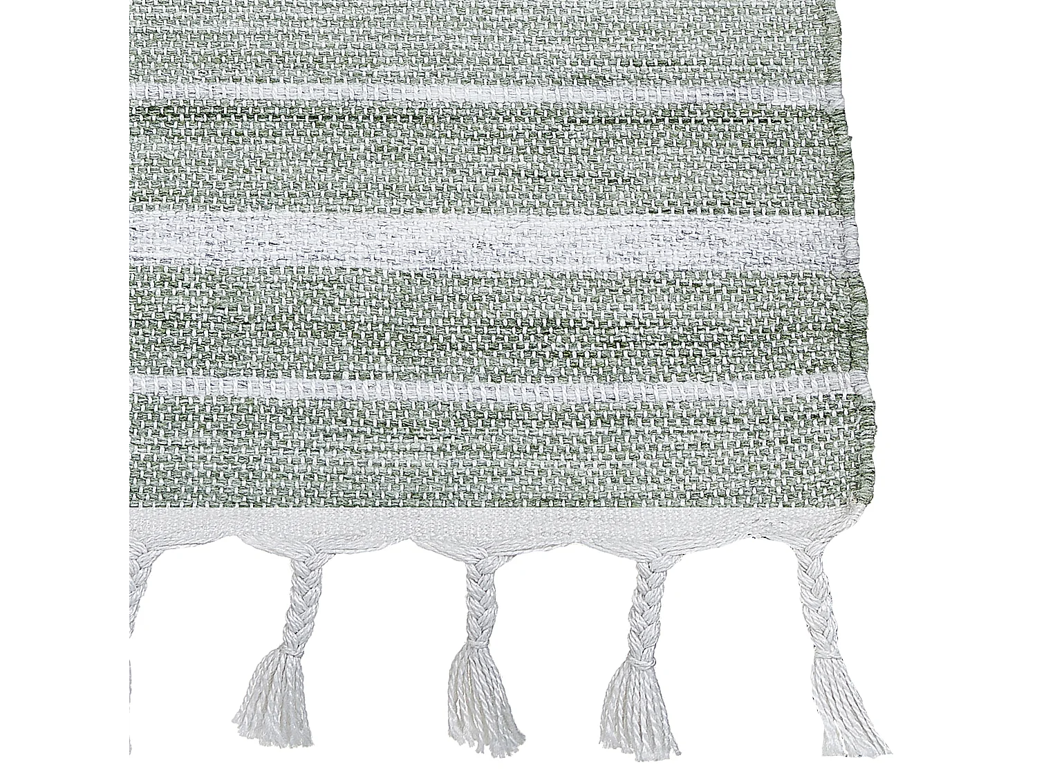 Tappeto verde scuro e bianco 140 x 200 cm BADEMLI