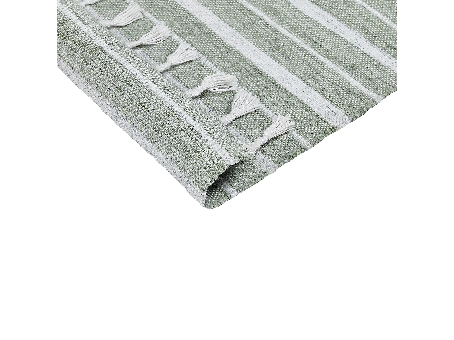 Tappeto verde scuro e bianco 140 x 200 cm BADEMLI