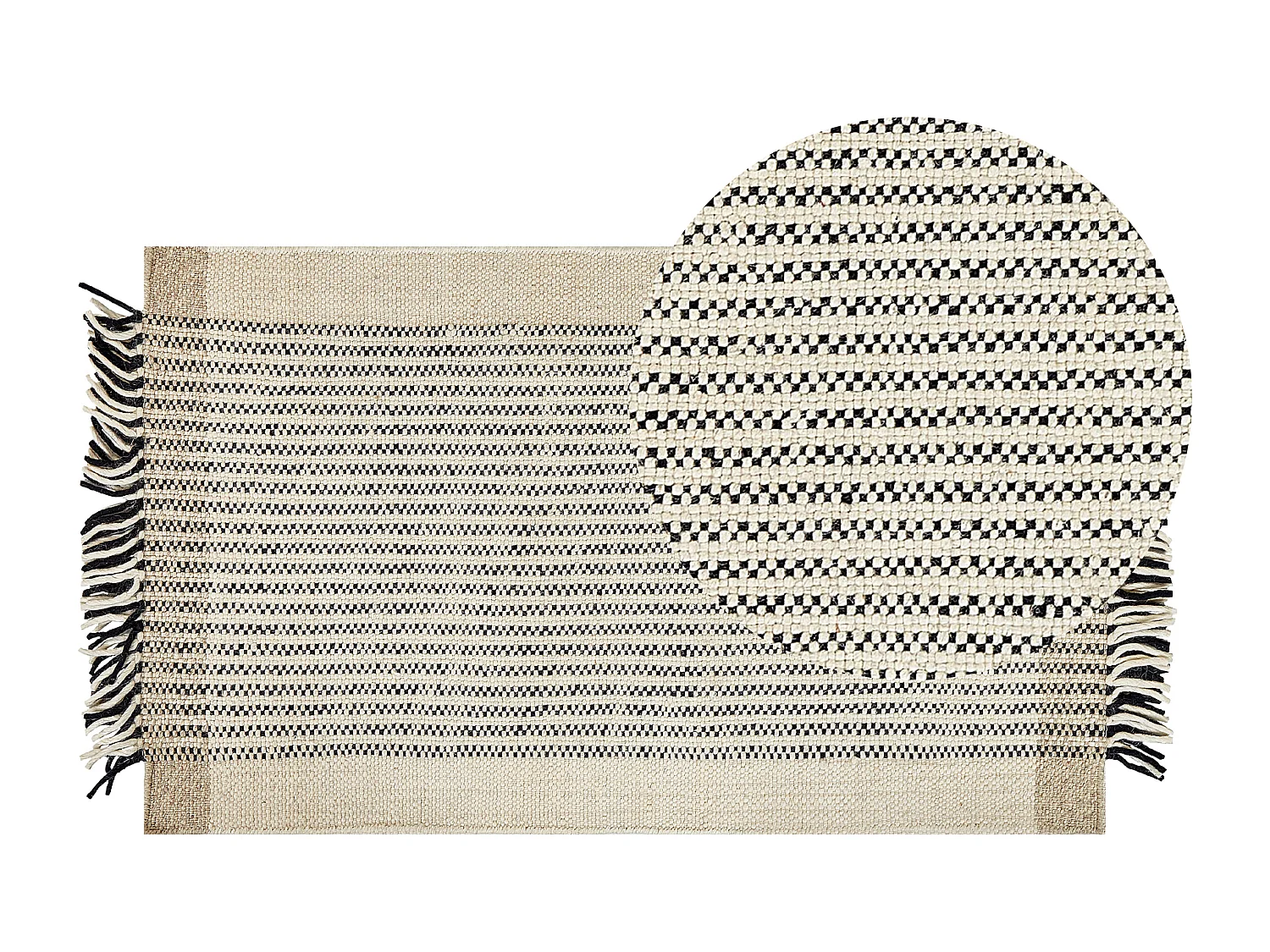 Tapis DIVARLI Beige 80 x 150 cm Laine