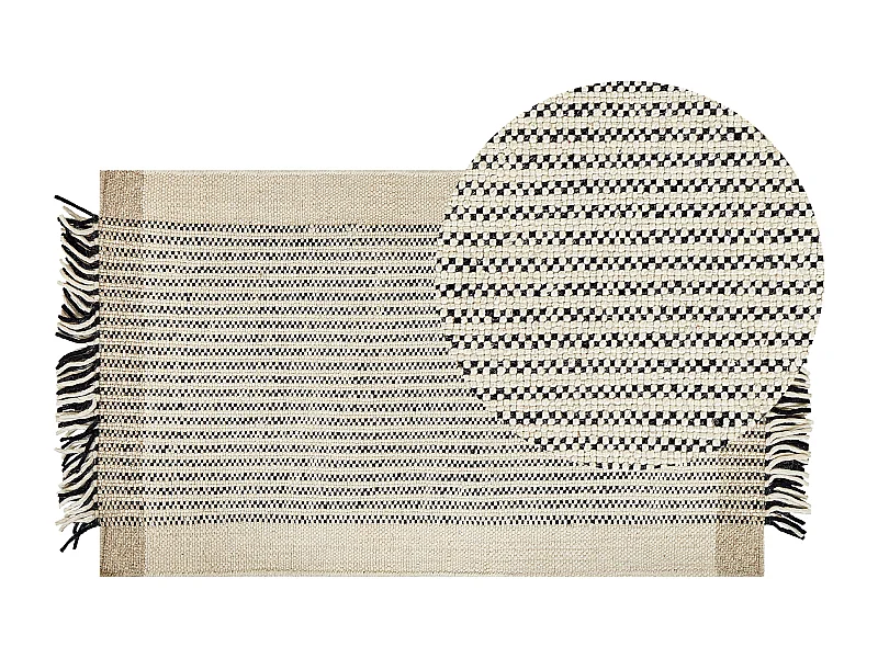 Tapis DIVARLI Beige 80 x 150 cm Laine