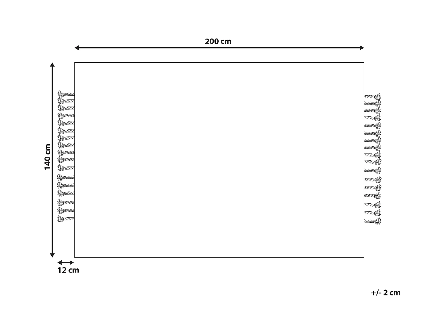 Tappeto iuta beige chiaro e naturale 140 x 200 cm YELMEZ