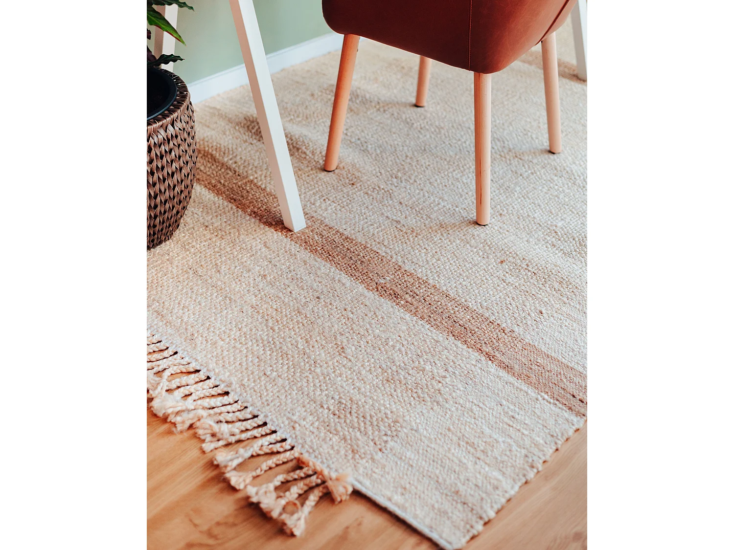 Tapis YELMEZ 140 x 200 cm Jute Beige