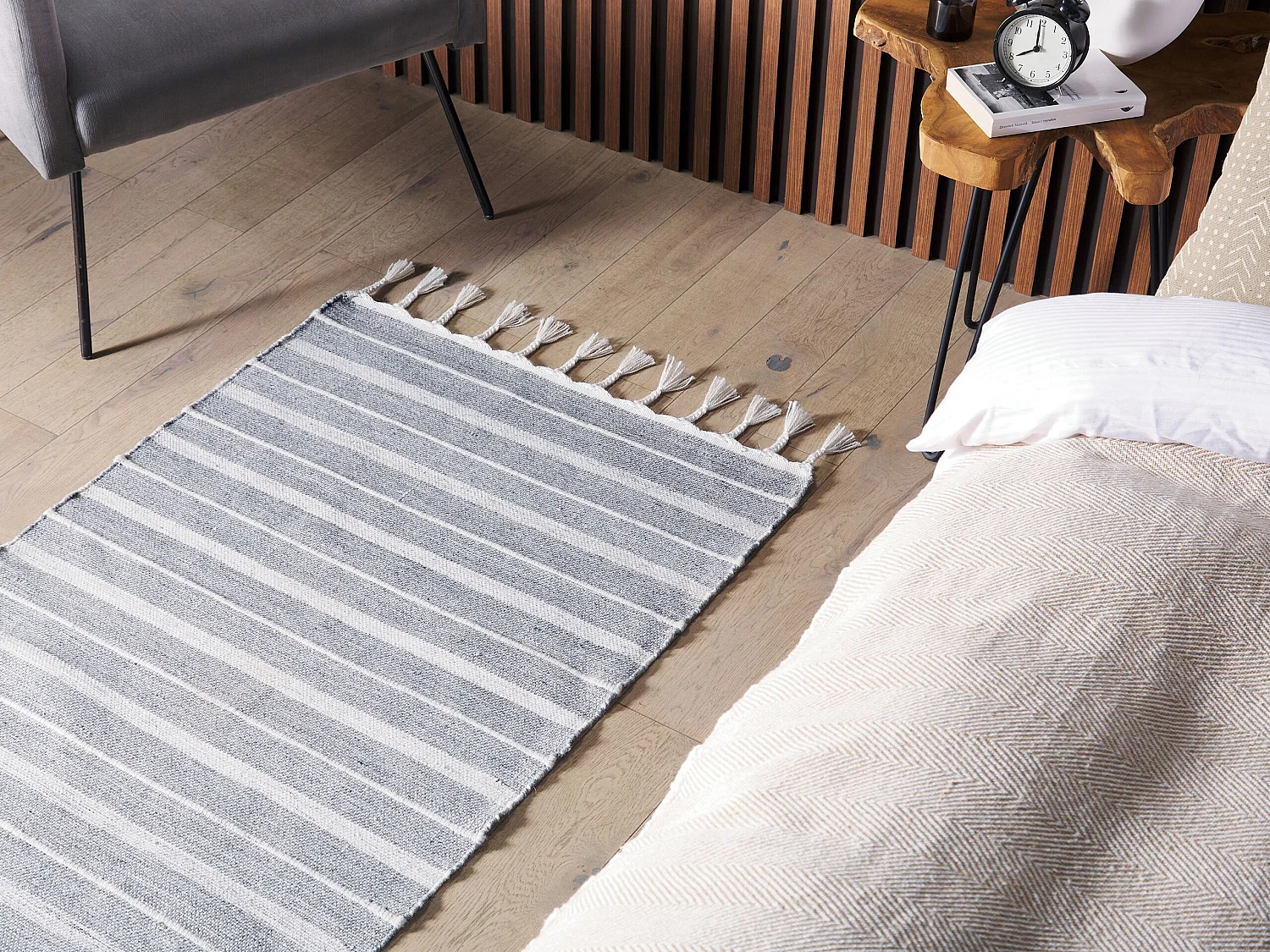 Rug BADEMLI Light Grey 80 x 150 cm