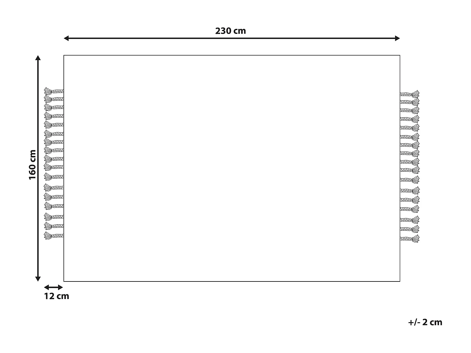 Dywan z juty 160 x 230 cm beżowy DEDEMLI
