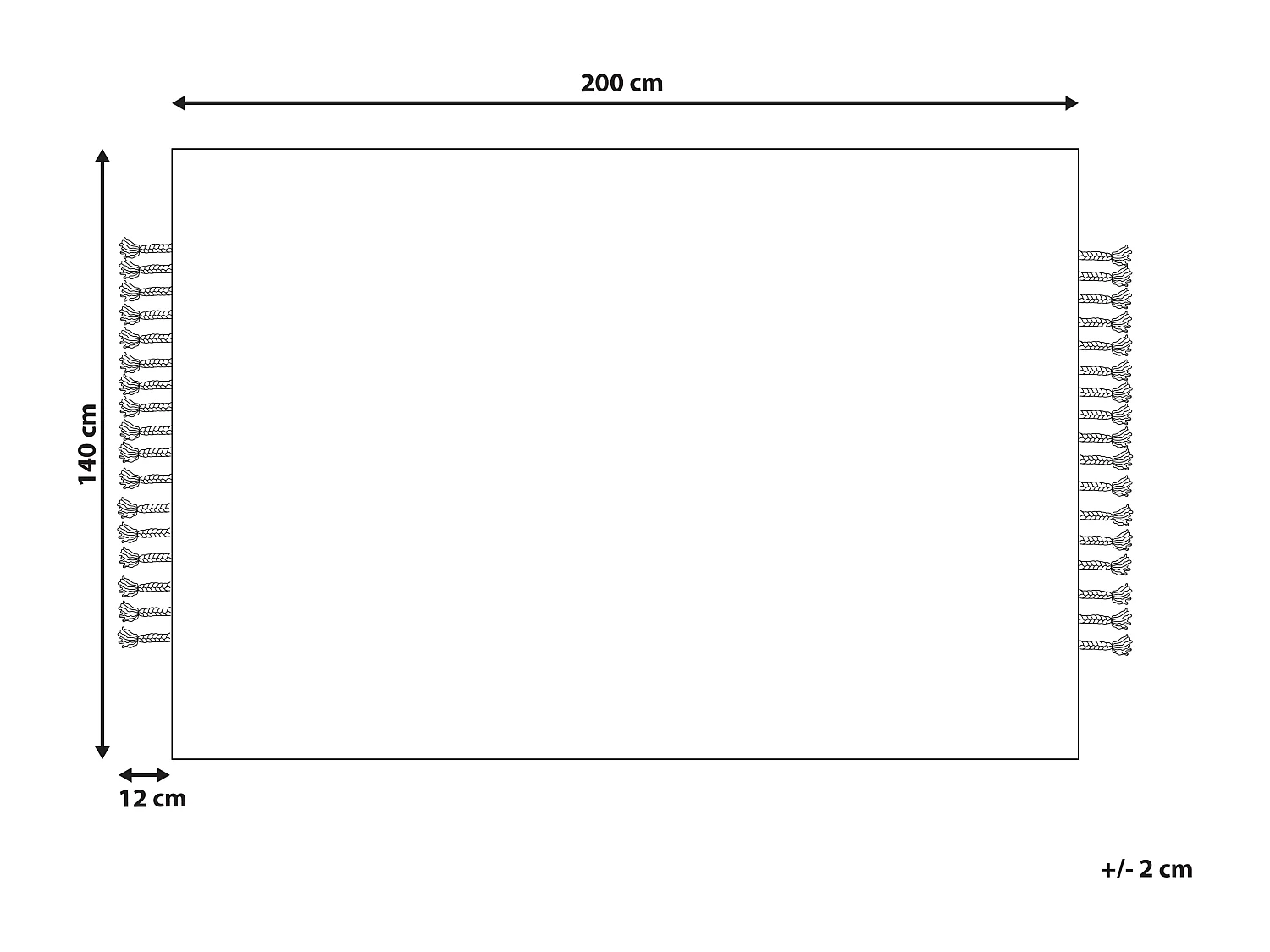 Vloerkleed HAMZALAR 140 x 200 cm Jute Beige