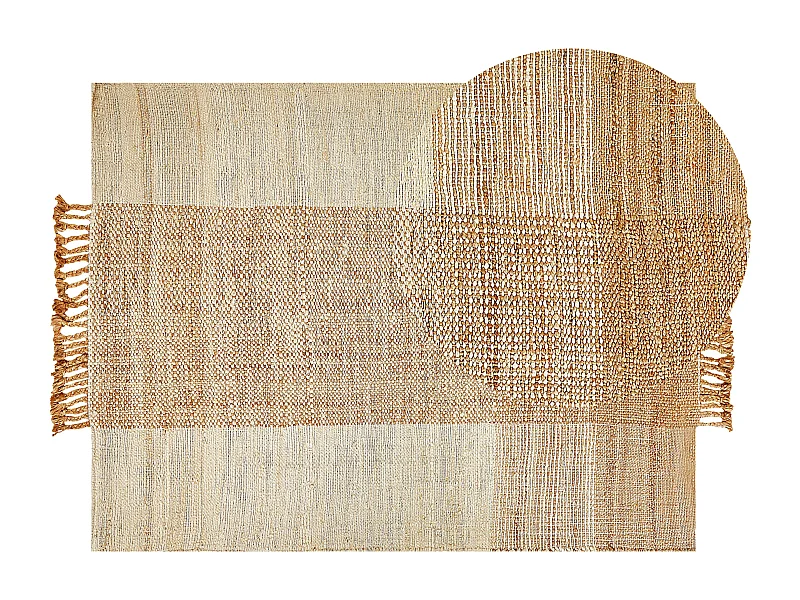 Vloerkleed HAMZALAR 140 x 200 cm Jute Beige