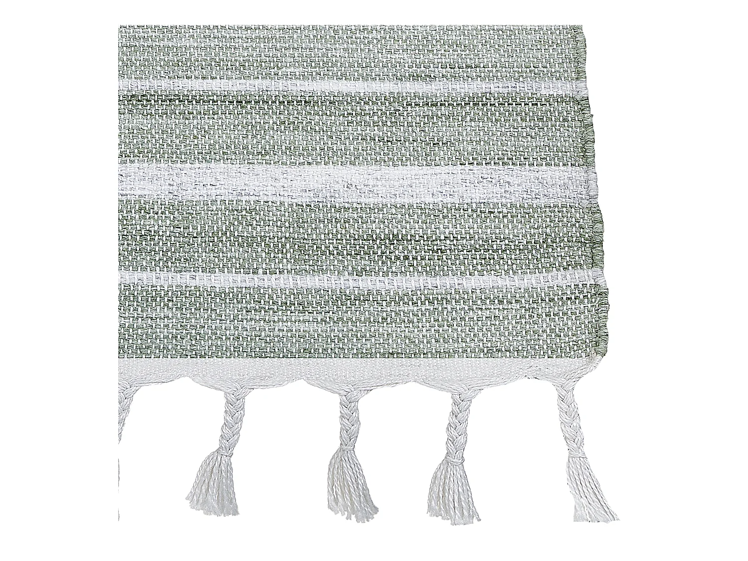 Tappeto verde scuro e bianco 160 x 230 cm BADEMLI